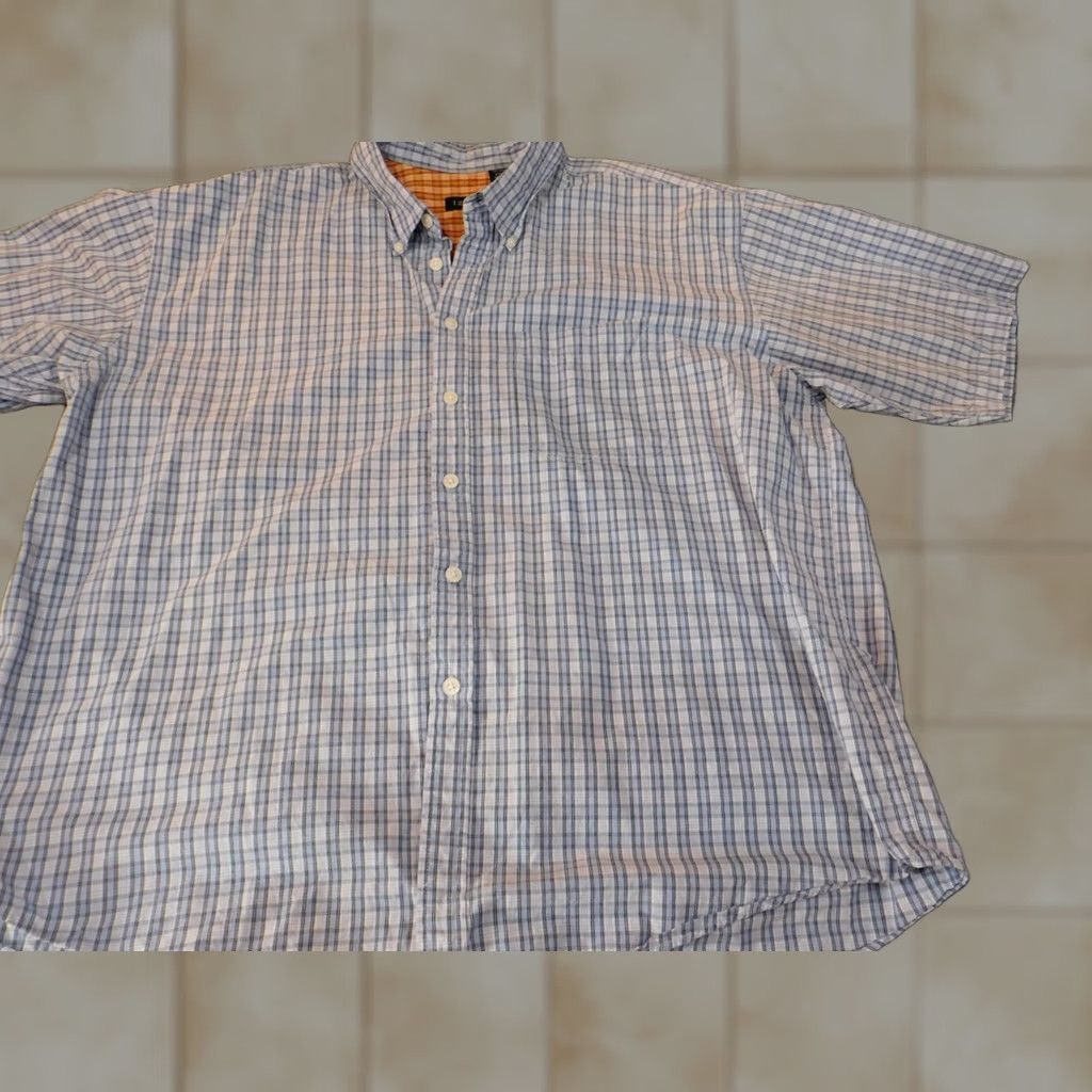 Izod IZOD Shirt 2XL Blue Plaid Long Sleeve Casual Button-Up Collared Regular Mens Size US XXL / EU 58 / 5 - 1 Thumbnail