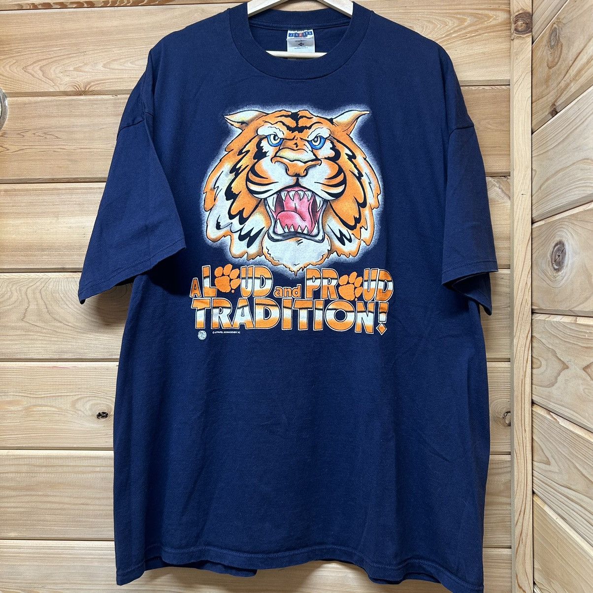 NCAA Vintage 90s Clemson Tigers Mascot Navy Graphic T Shirt Size US XXL / EU 58 / 5 - 2 Thumbnail