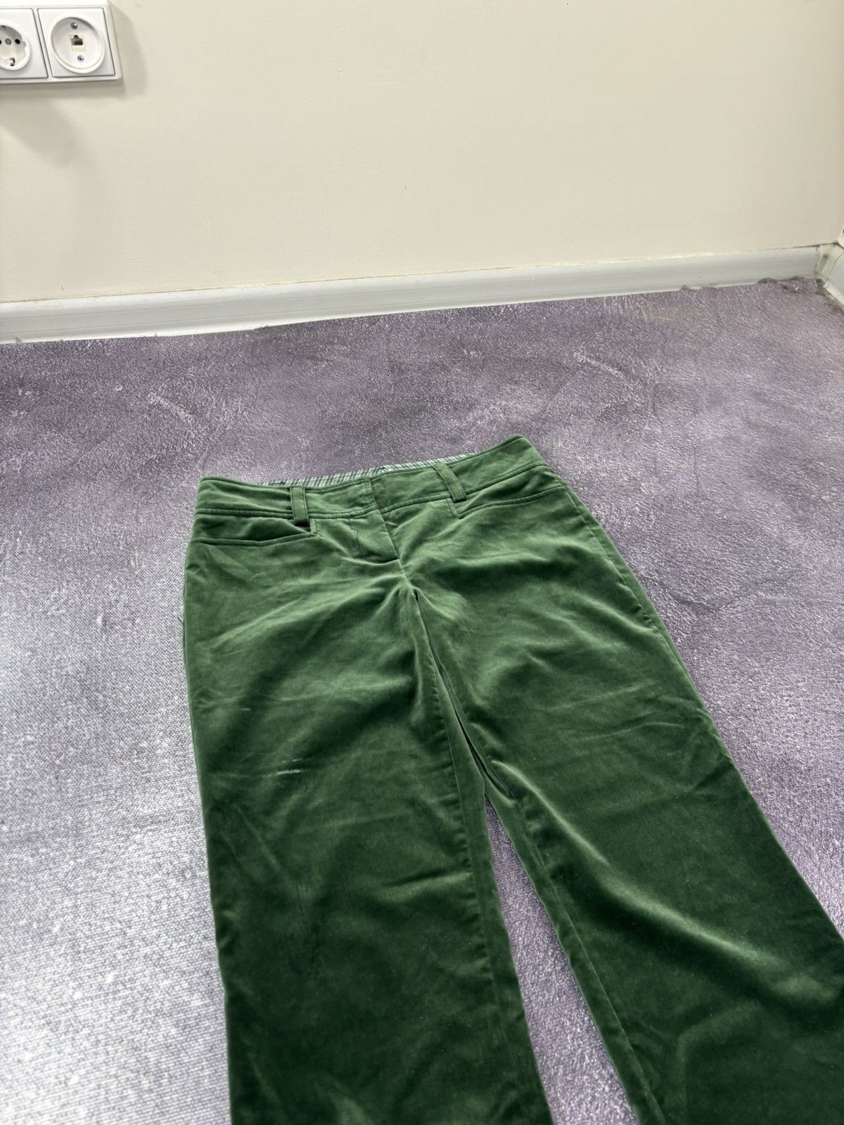 Etro Etro Velour Velvet Emerald Green Plush Women’s Luxury Pants Size 30" / US 8 / IT 44 - 6 Thumbnail