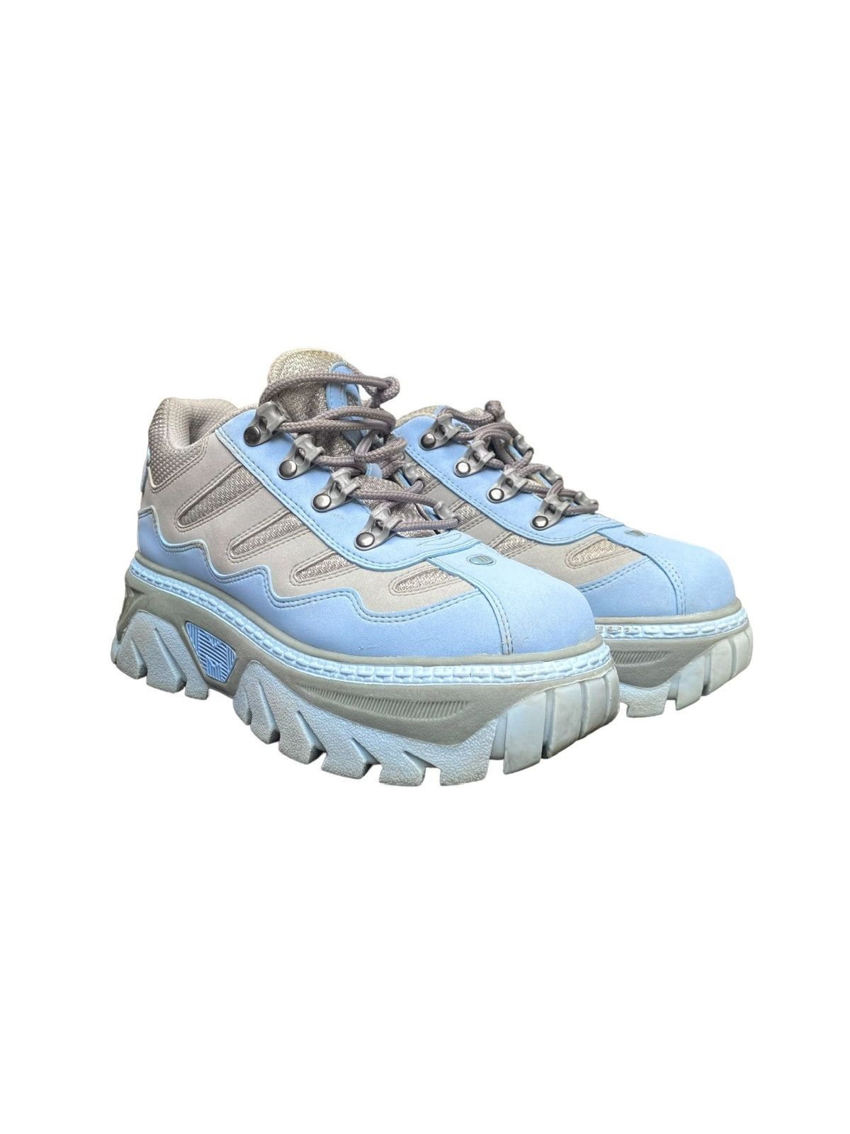 New Rock RARE Be Mega light blue platform boots Size 39 Size US 9 / IT 39 - 1 Thumbnail