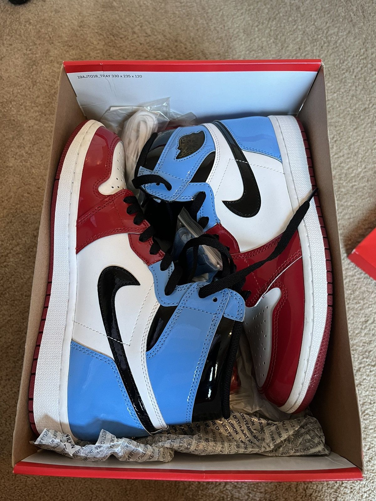 Nike Air Jordan Retro 1 ‘Fearless’ Size US 9.5 / EU 42-43 - 1 Thumbnail