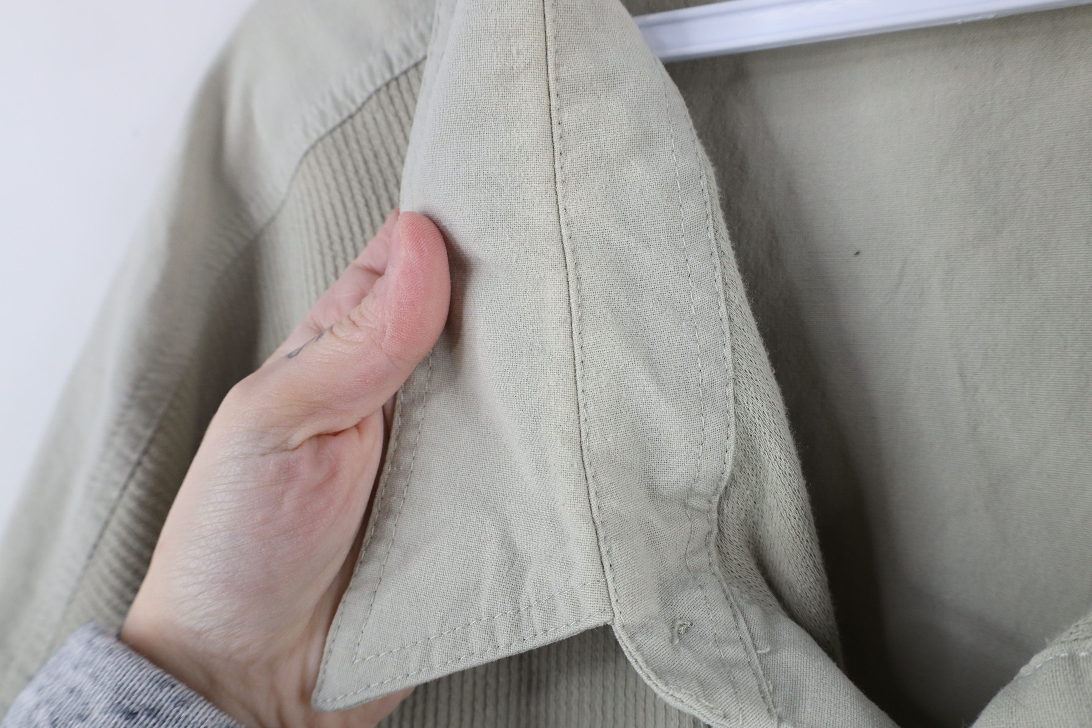 Vintage Vintage 90s Streetwear Ribbed Knit Pullover Polo Shirt Beige Size US XXL / EU 58 / 5 - 9 Thumbnail