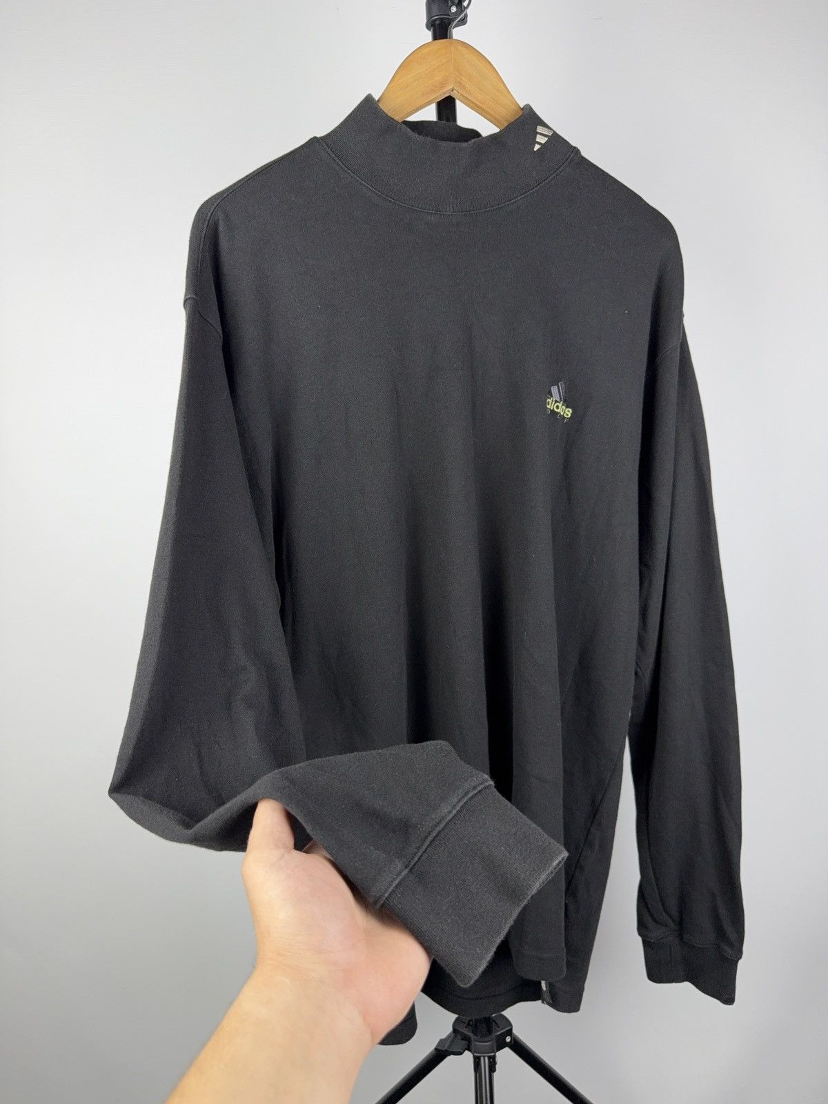 Adidas Vintage 90s Y2K Retro Faded Adidas turtleneck Sweatshirt Size US XL / EU 56 / 4 - 6 Thumbnail
