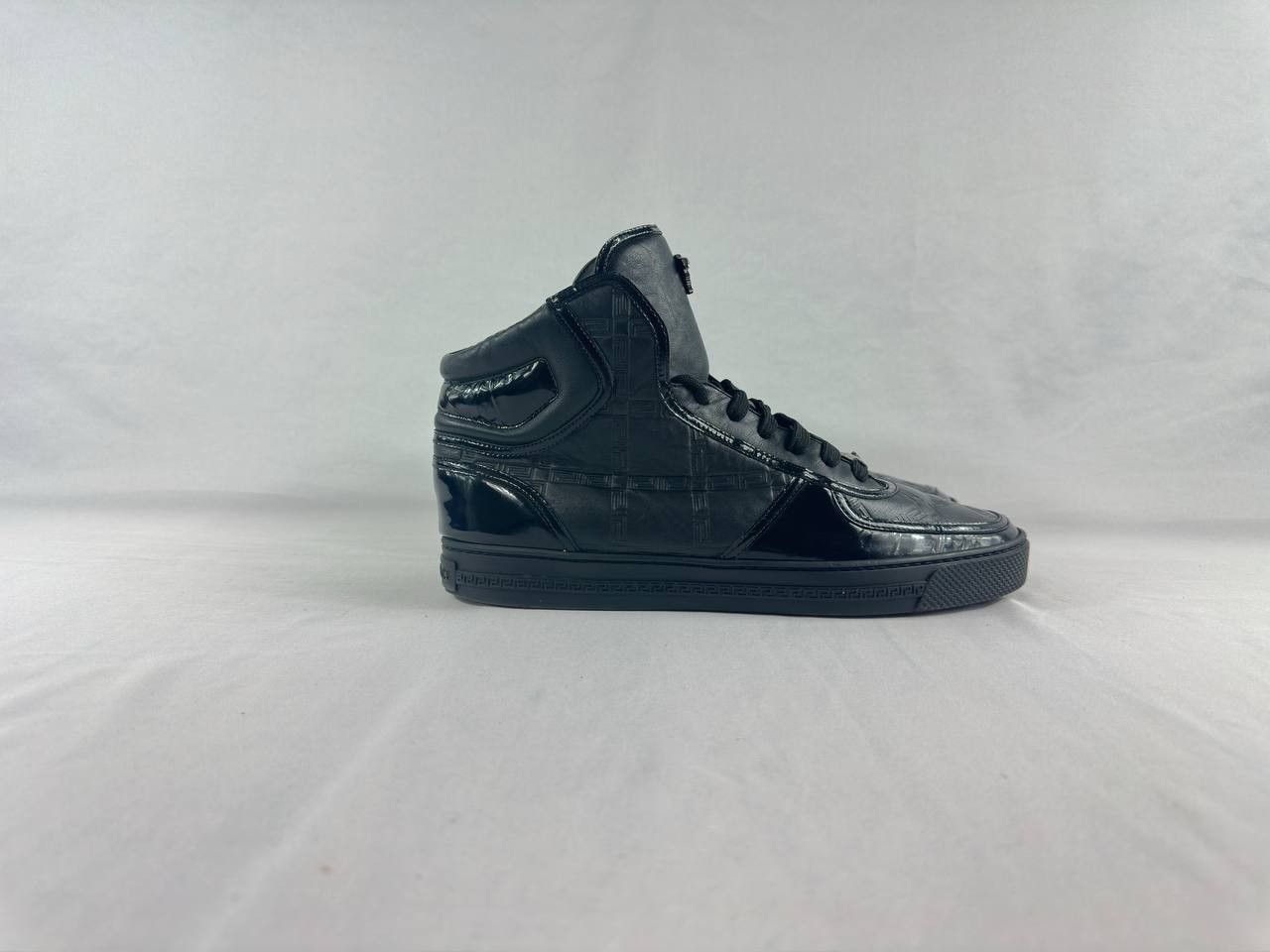 Versace Versace Unique Medusa Leather High Top Black Sneakers | Grailed