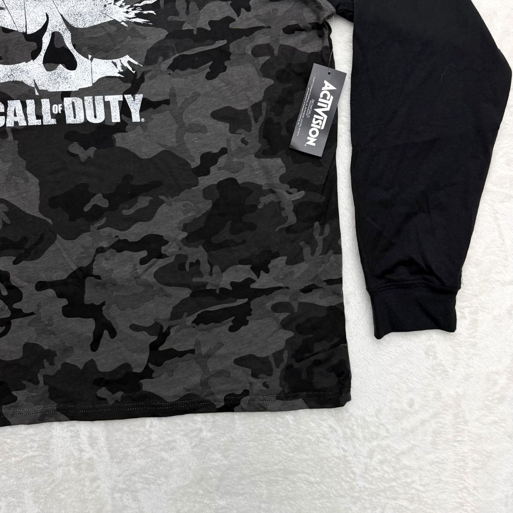 Vintage VINTAGE Call of Duty Skull Camo Shirt Mens XL Gray Black Long Sleeve Graphic Tee Size US XL / EU 56 / 4 - 4 Thumbnail