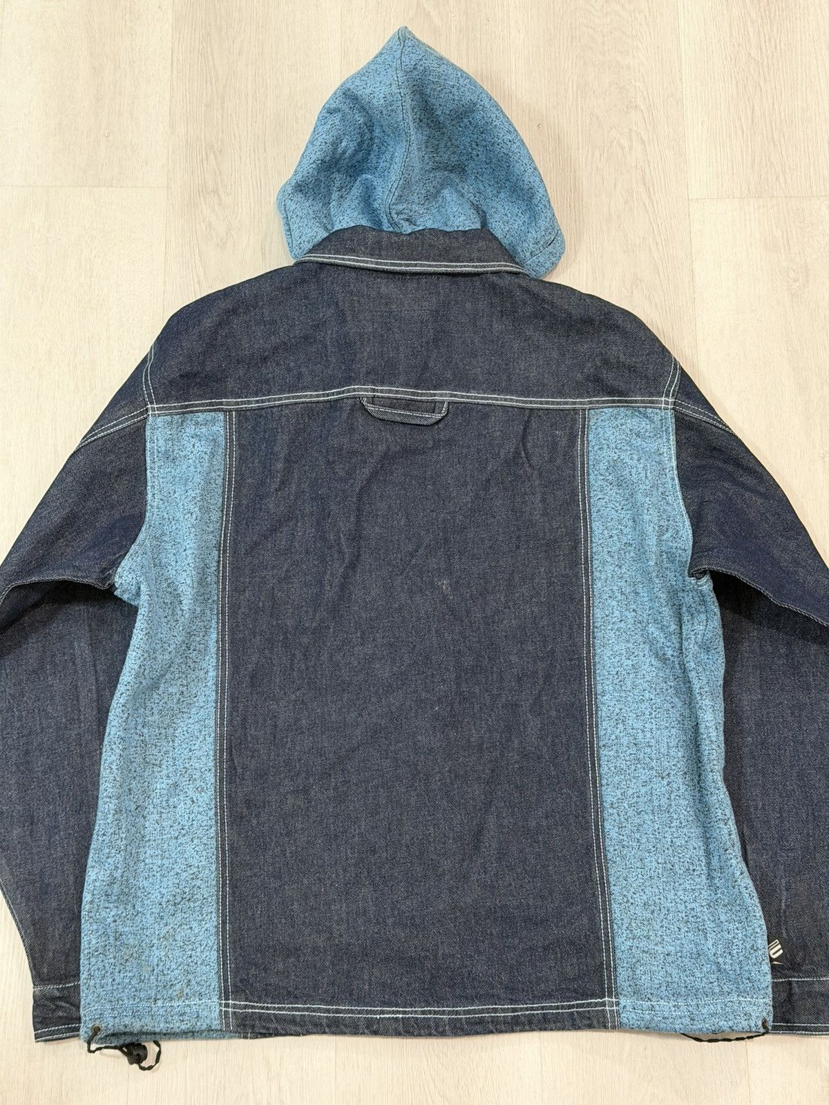 Vintage Vintage 2000s WEBUNLTD Denim/Sweat Switching Jacket XL Y2K Size US XL / EU 56 / 4 - 7 Thumbnail