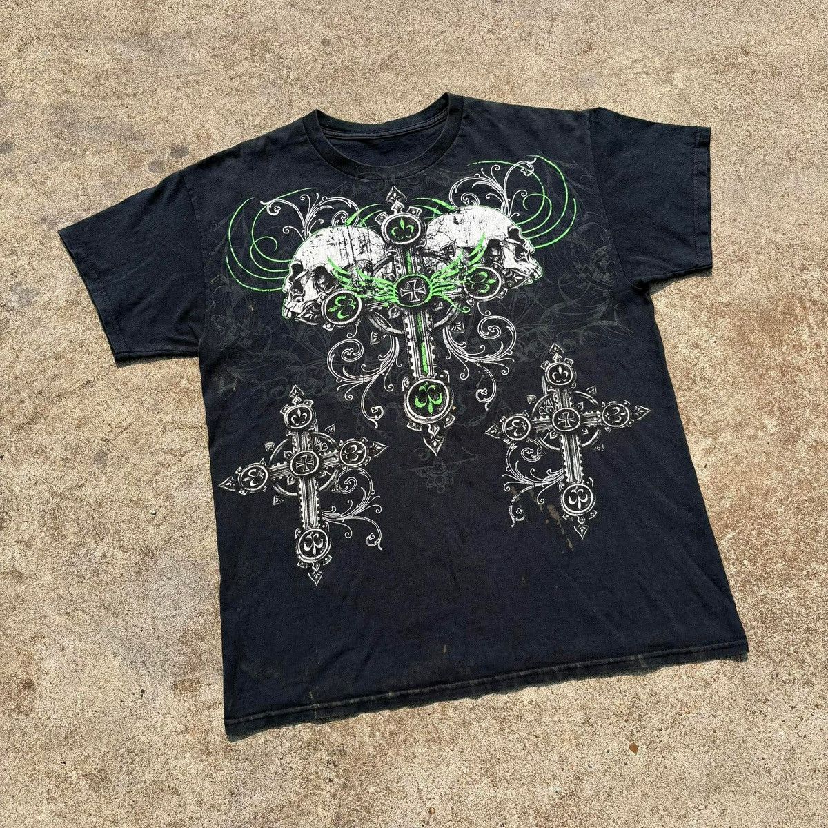 Affliction ❌SOLD❌Affliction Style Skull Cross Big Print Size US L / EU 52-54 / 3 - 12 Thumbnail