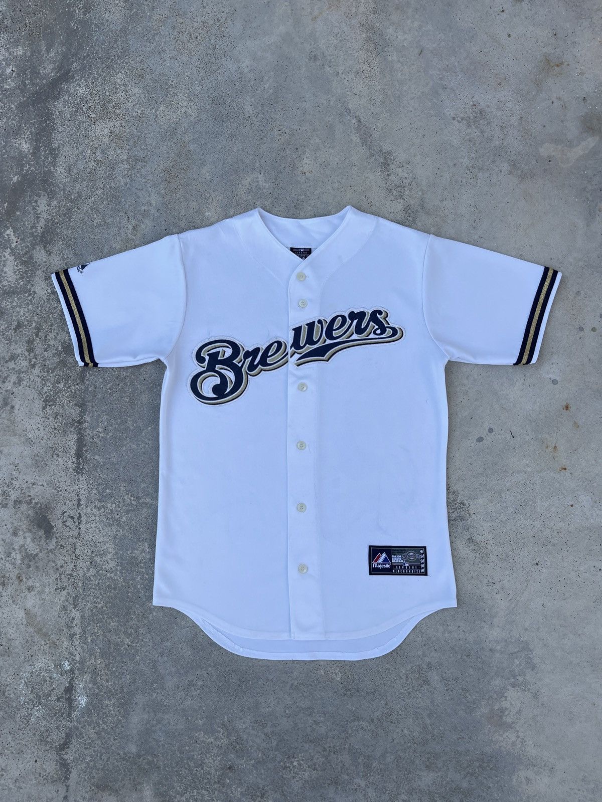 MLB × Majestic × Vintage Milwaukee Brewers White MLB Jersey Size US M / EU 48-50 / 2 - 1 Thumbnail