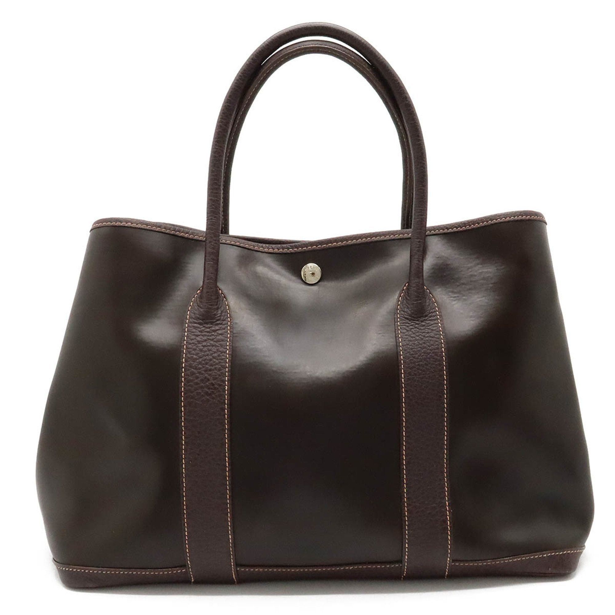image of Hermes Garden Pm Tote Bag Handbag Amazonia Brown Dark, Women's