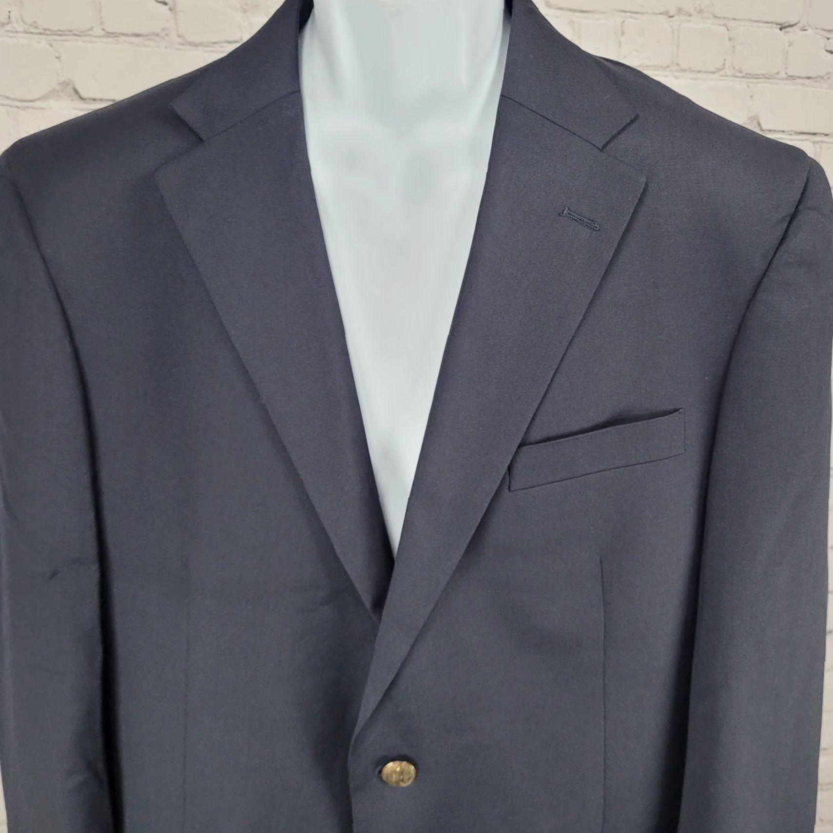 Austin Reed Austin Reed Blazer 42R Blue Wool 2-Button Notch Vented Classic Mens Size 42R - 7 Thumbnail