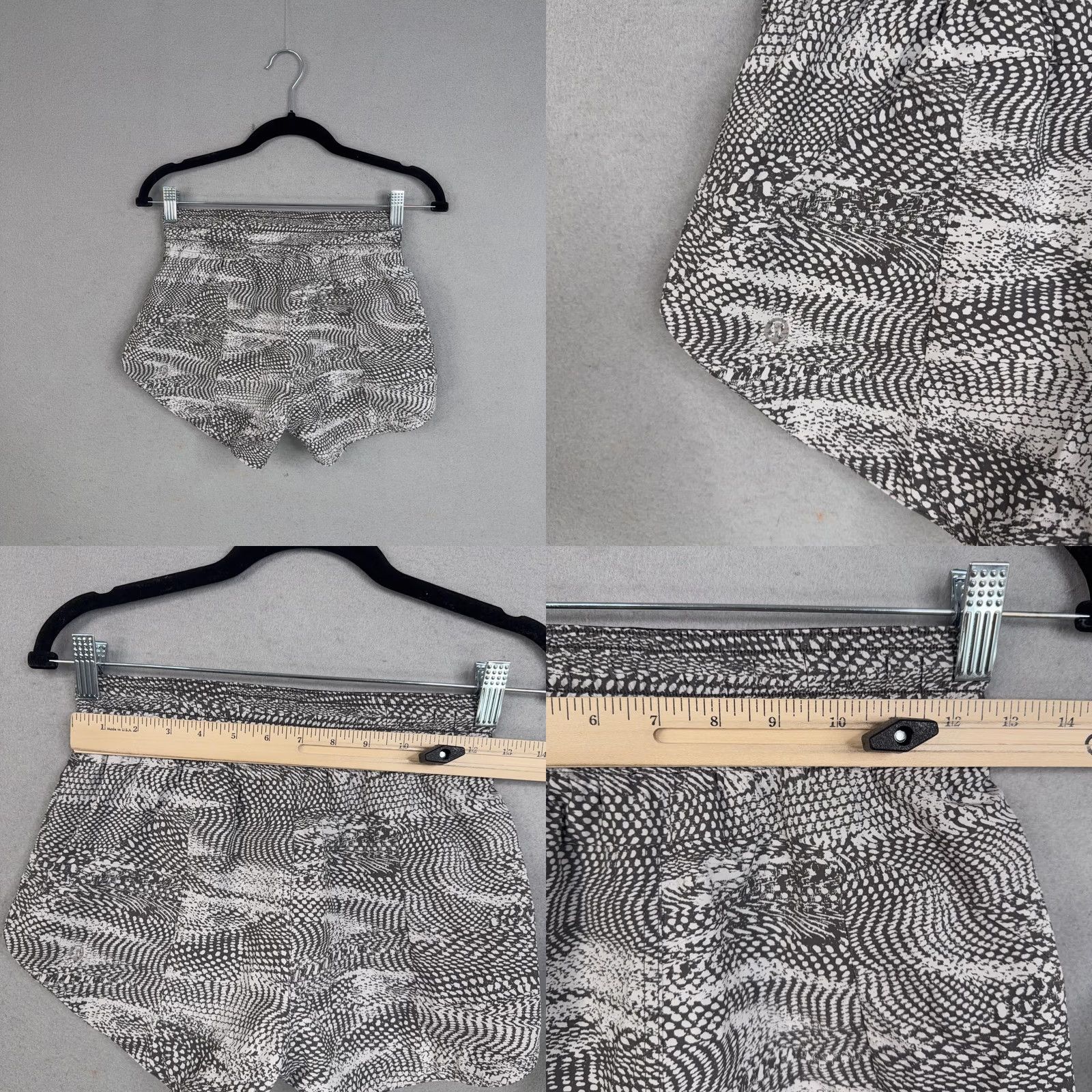 Lululemon VINTAGE Lululemon Shorts Womens 2 Black High Rise Reversible Geometric Running Athletic Size 26" / US 2 / IT 38 - 8 Thumbnail