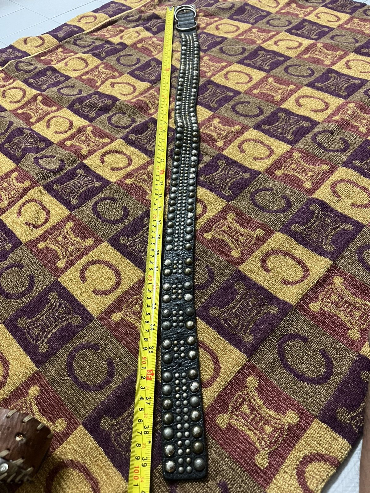 Handmade Studded Belt Fully Leather Inpired BB.Simon Size 34 - 7 Thumbnail
