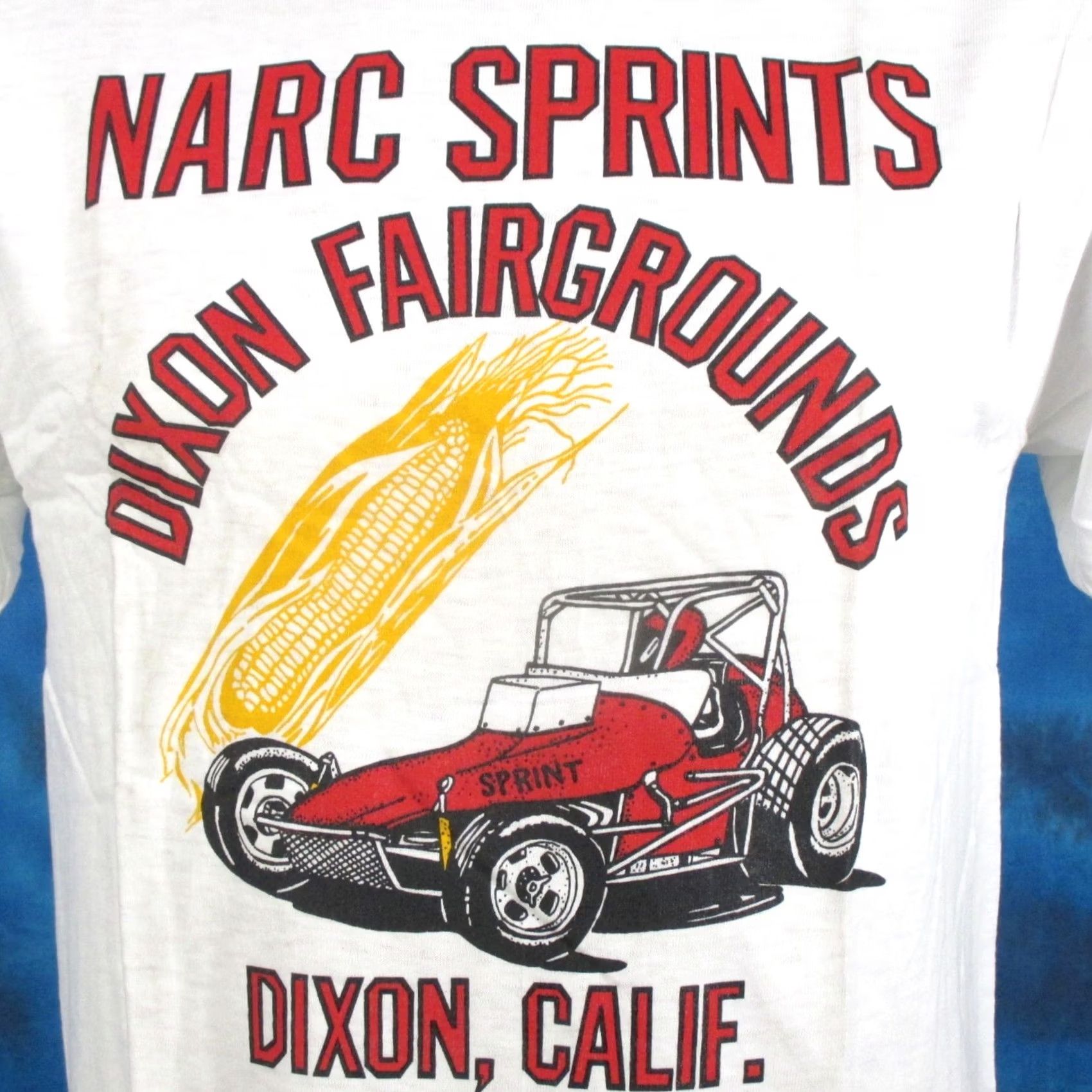 Hanes VINTAGE Hanes T-Shirt 80s S White 100% Cotton Mens NARC SPRINT CAR RACING Dixon California Shirt Mens XS/S Fits Like Small 1980s 90s Size US S / EU 44-46 / 1 - 2 Thumbnail