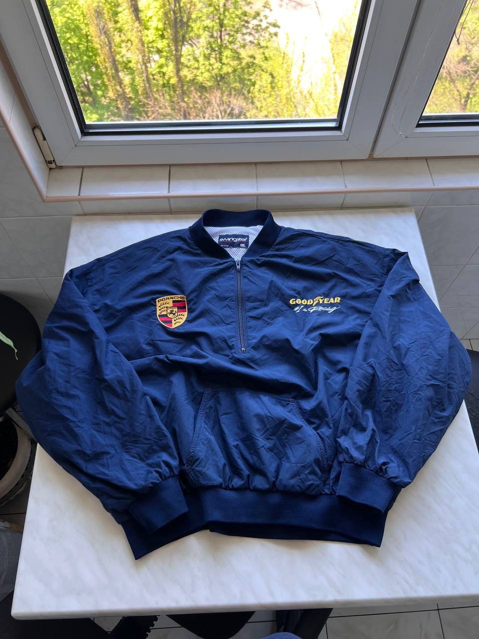 1990s Porsche Jacket USA Oversize Racing Vintage Anorak Zip