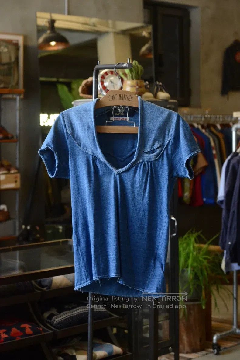 Kapital Kapital Blue dyed short-sleeved top Size US XS / EU 42 / 0 - 1 Thumbnail