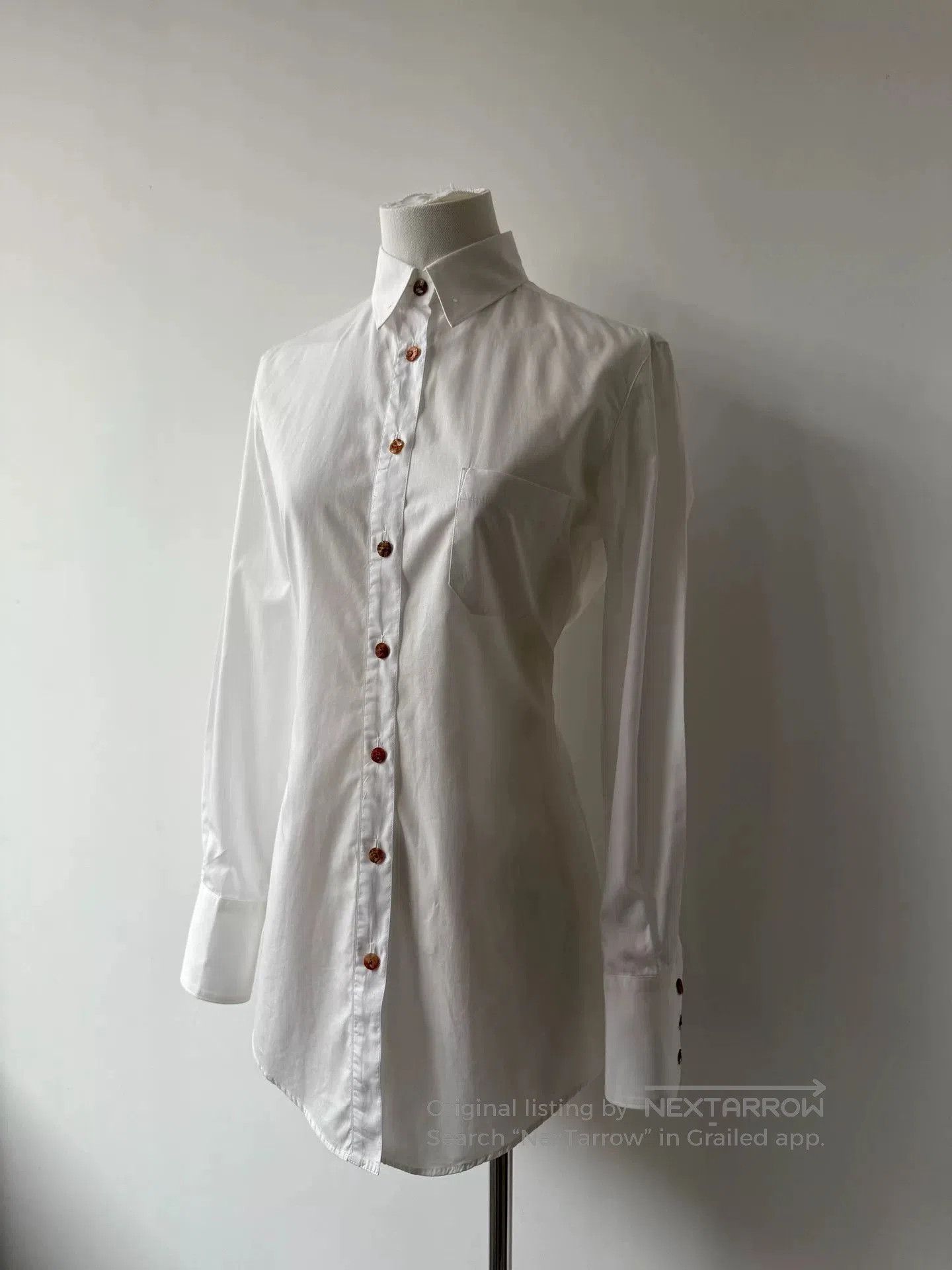 Jean Paul Gaultier Jean Paul Gaultier White Shirt with Unique Buttons. Size M / US 6-8 / IT 42-44 - 1 Thumbnail