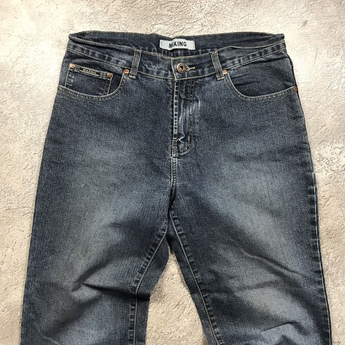 Japanese Brand vintage Faded Jeans japan distressed denim spring pants 90s Size US 33 - 3 Thumbnail