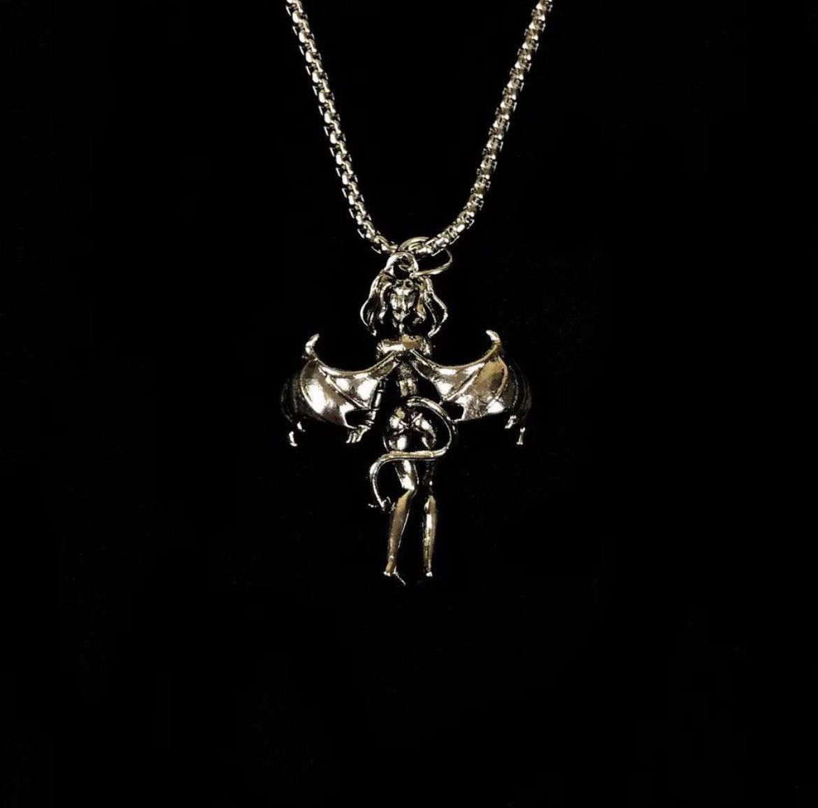 Jewelry Demon Girl Necklace Punk Chain Size ONE SIZE - 3 Thumbnail