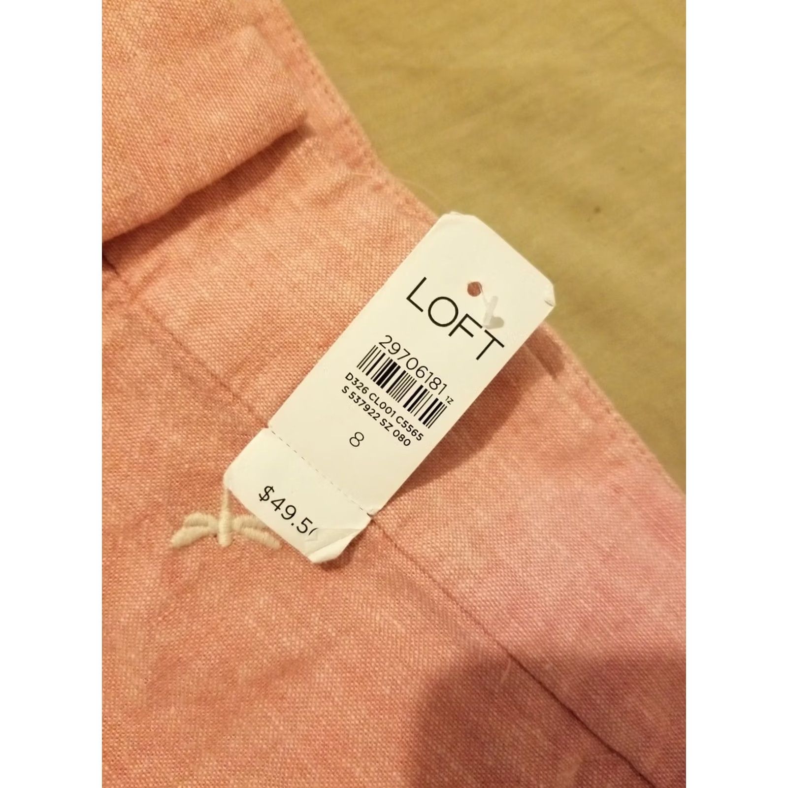 Ann Taylor Ann Taylor Womens Shorts Pink Khaki Chino Size 8 Size 30" / US 8 / IT 44 - 3 Thumbnail
