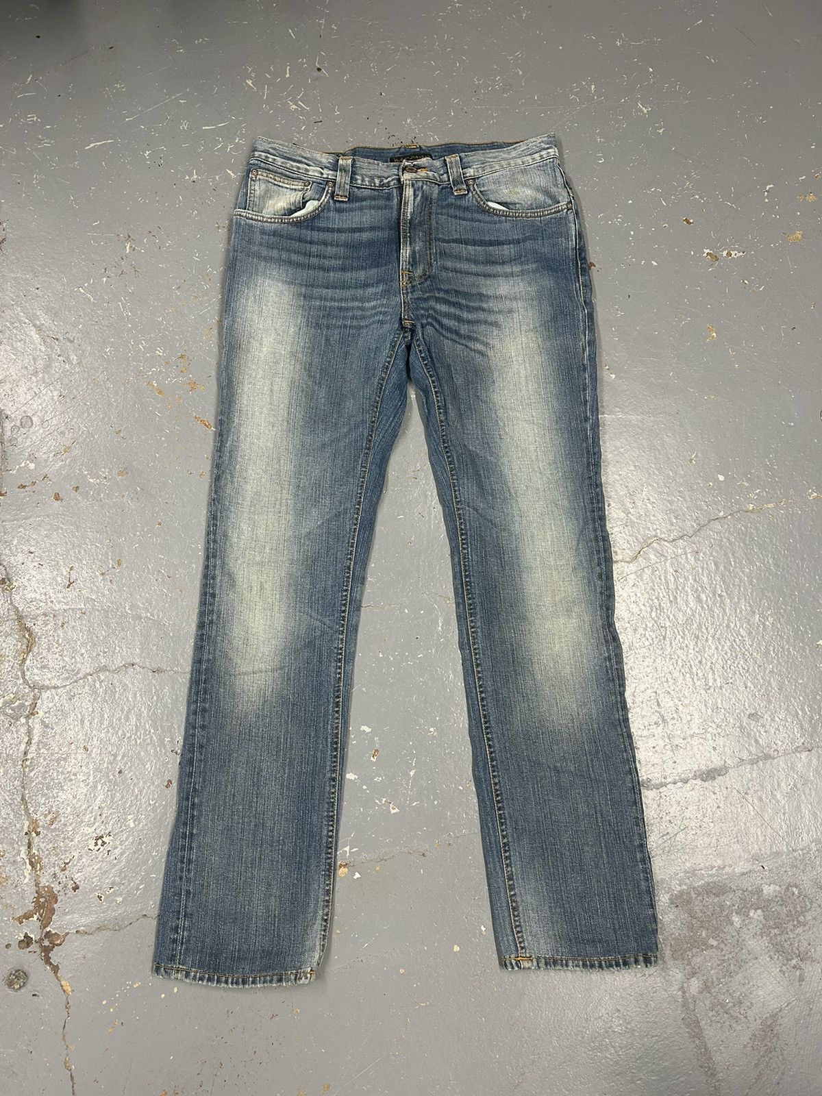 Nudie Jeans × Vintage Crazy Vintage Y2K Essential Nudie Blue Jeans Baggy Denim Size US 34 / EU 50 - 1 Thumbnail
