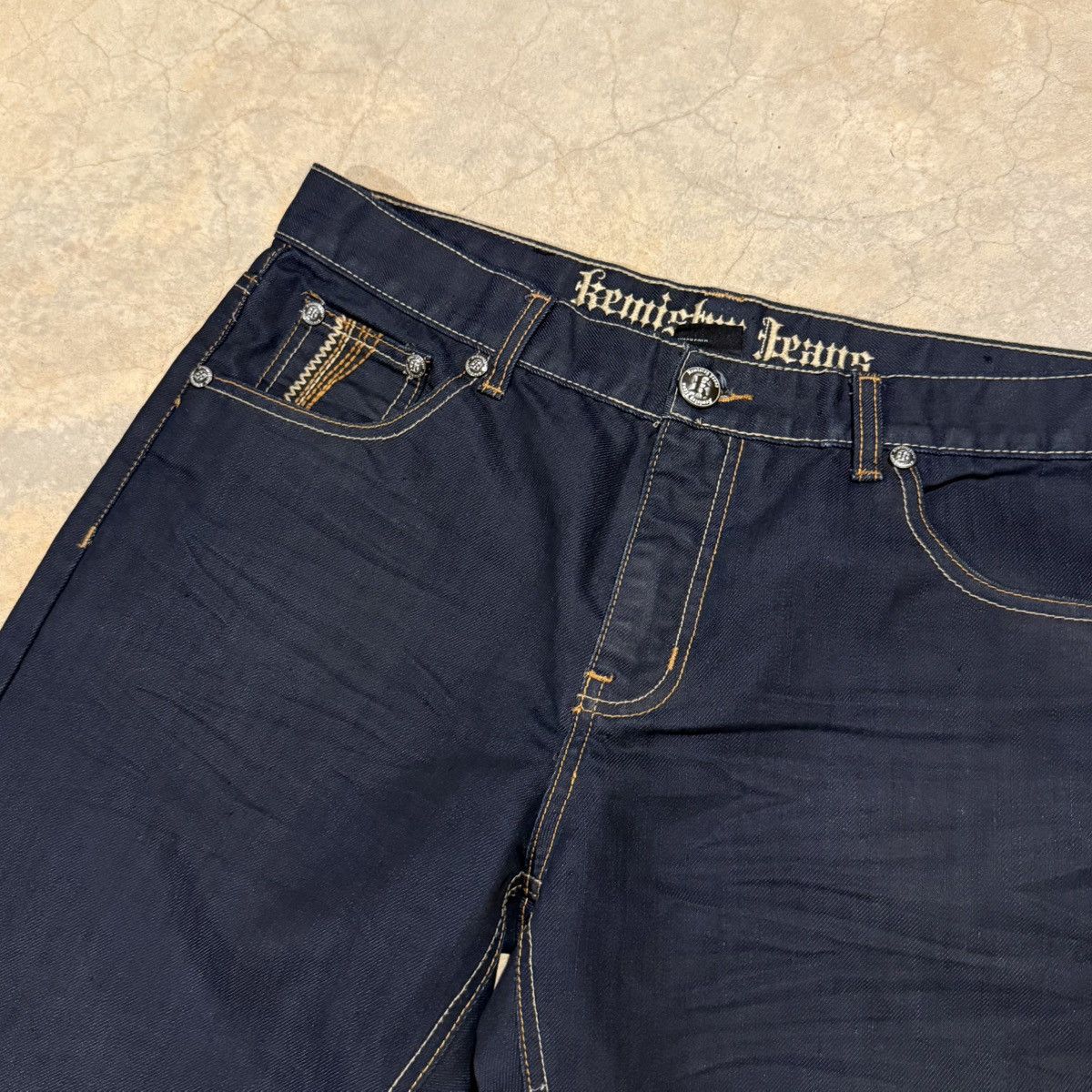Vintage Vintage 2000s Embroidered Indigo Baggy Jeans Grunge ERD Y2K Size US 36 / EU 52 - 7 Thumbnail
