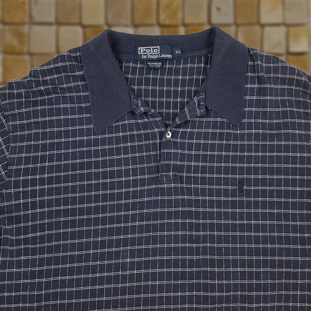 Polo Ralph Lauren VINTAGE Polo Ralph Lauren Polo Shirt Blue Check XL Collared Shirt Men Beach Casual Sports 90s Grunge Preppy Tennis Golf Skate Polo Shirt Size US XL / EU 56 / 4 - 1 Thumbnail
