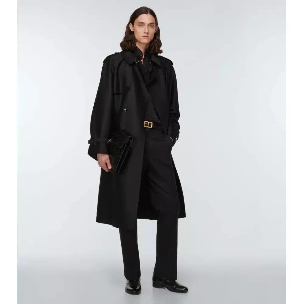 Tom Ford o1loc1c1224 TFO874 Trench Coat in Black Size US L / EU 52-54 / 3 - 3 Thumbnail