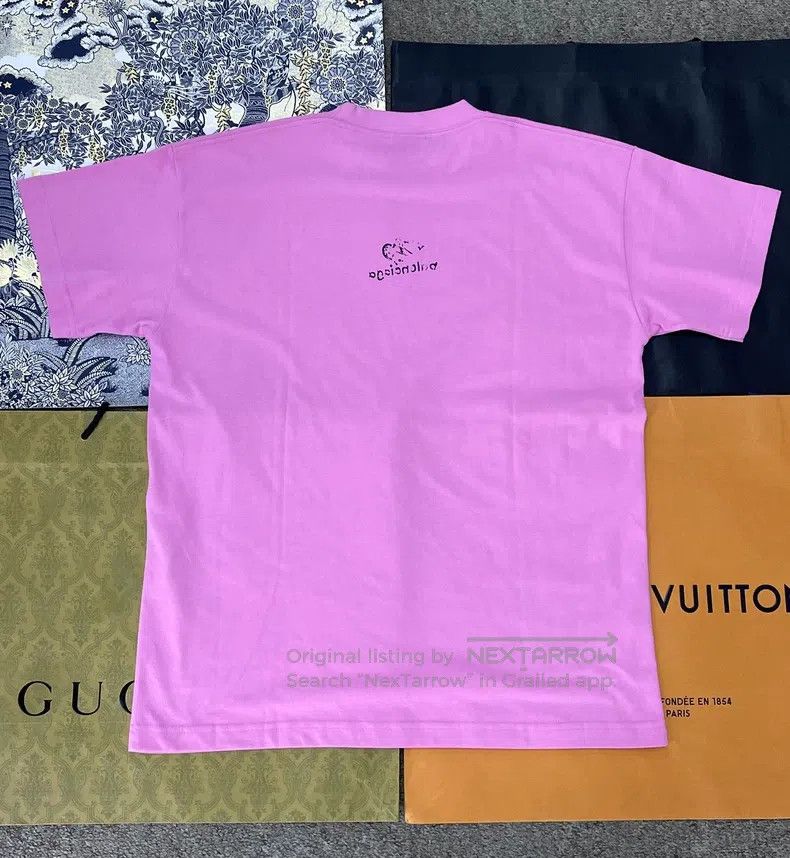 Balenciaga Balenciaga Pink lettered print short-sleeve T-shirt, size Size US L / EU 52-54 / 3 - 3 Thumbnail