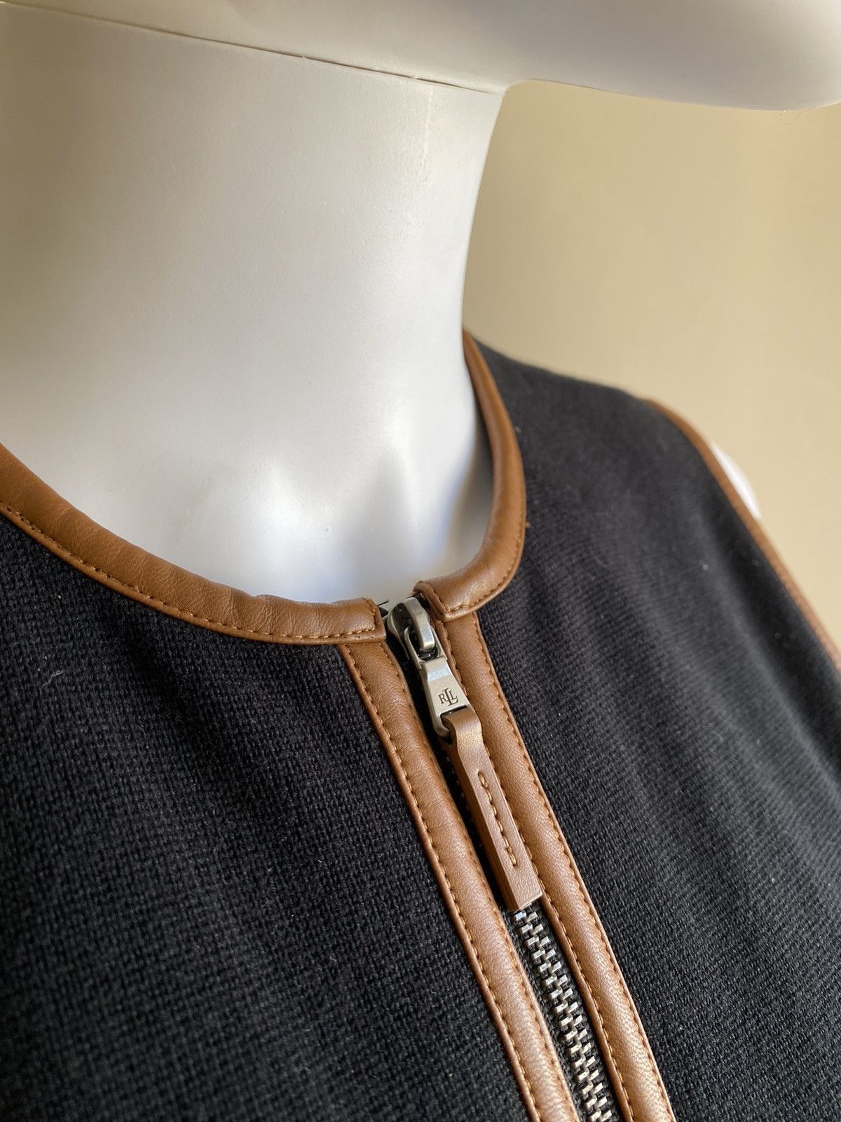 Lauren Ralph Lauren Lauren Ralph Lauren Knit Leather Patch Jacket & Dress Set Size S / US 4 / IT 40 - 9 Thumbnail