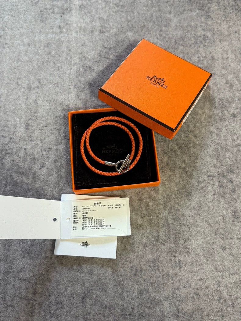 Hermes Hermes Double Loop Leather Bracelet-yf Size ONE SIZE - 1 Thumbnail