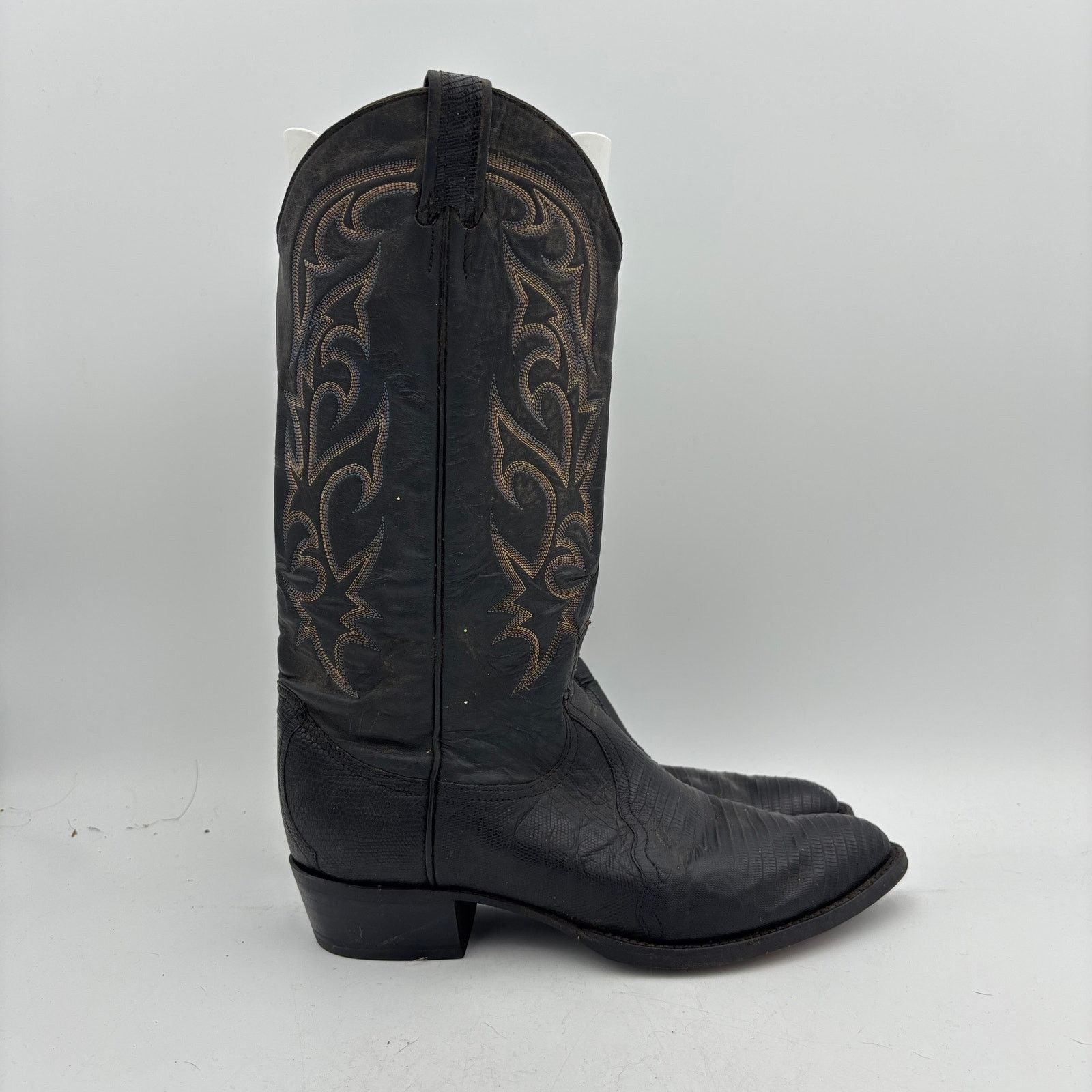 Larry Mahan Vintage 80s Larry Mahan Cowboy Boots Western Lizard 10 D Size US 10 / EU 43 - 3 Thumbnail