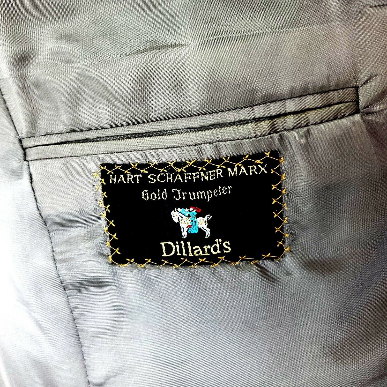 Hart Schaffner Marx Hart Schaffner Marx Gold Trumpeter Wool 2 Button 2 Piece Sui Size 40L - 8 Thumbnail