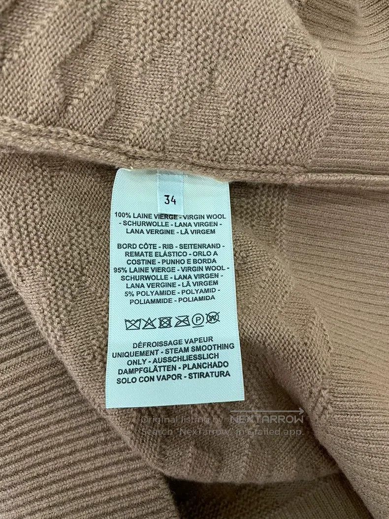 Hermes Hermes Khaki Short Sleeve Dress with Subtle Patterns Size XXS / US 00 / IT 34 - 5 Thumbnail