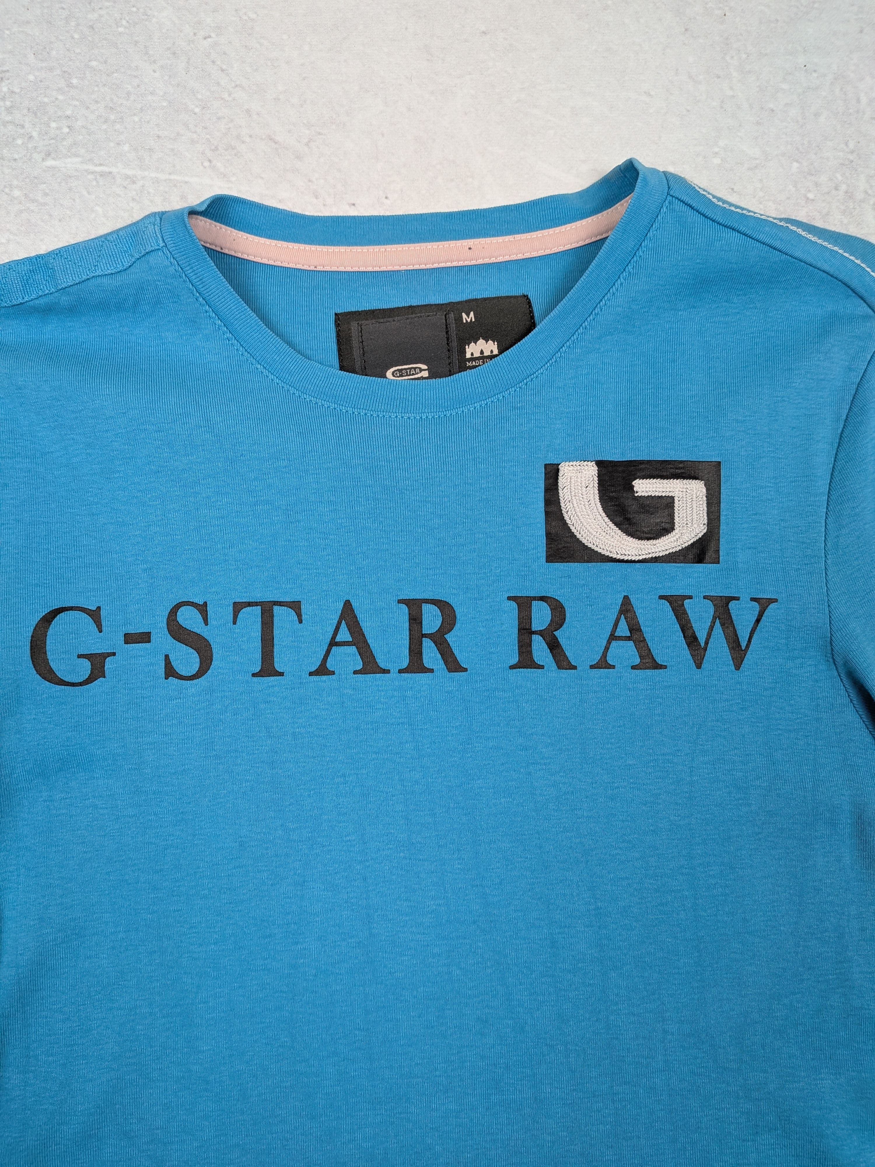 G-Star G-Star Raw Graphic T-shirt Blue 3301 Spellout Print Size M Size US M / EU 48-50 / 2 - 4 Thumbnail