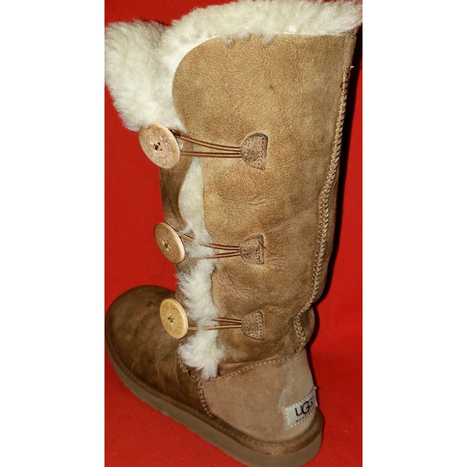 Ugg UGG Australia Boots Womens Brown Women BAILEY BUTTON TRIPLET CHESTNUT Size US 8 / IT 38 - 5 Thumbnail