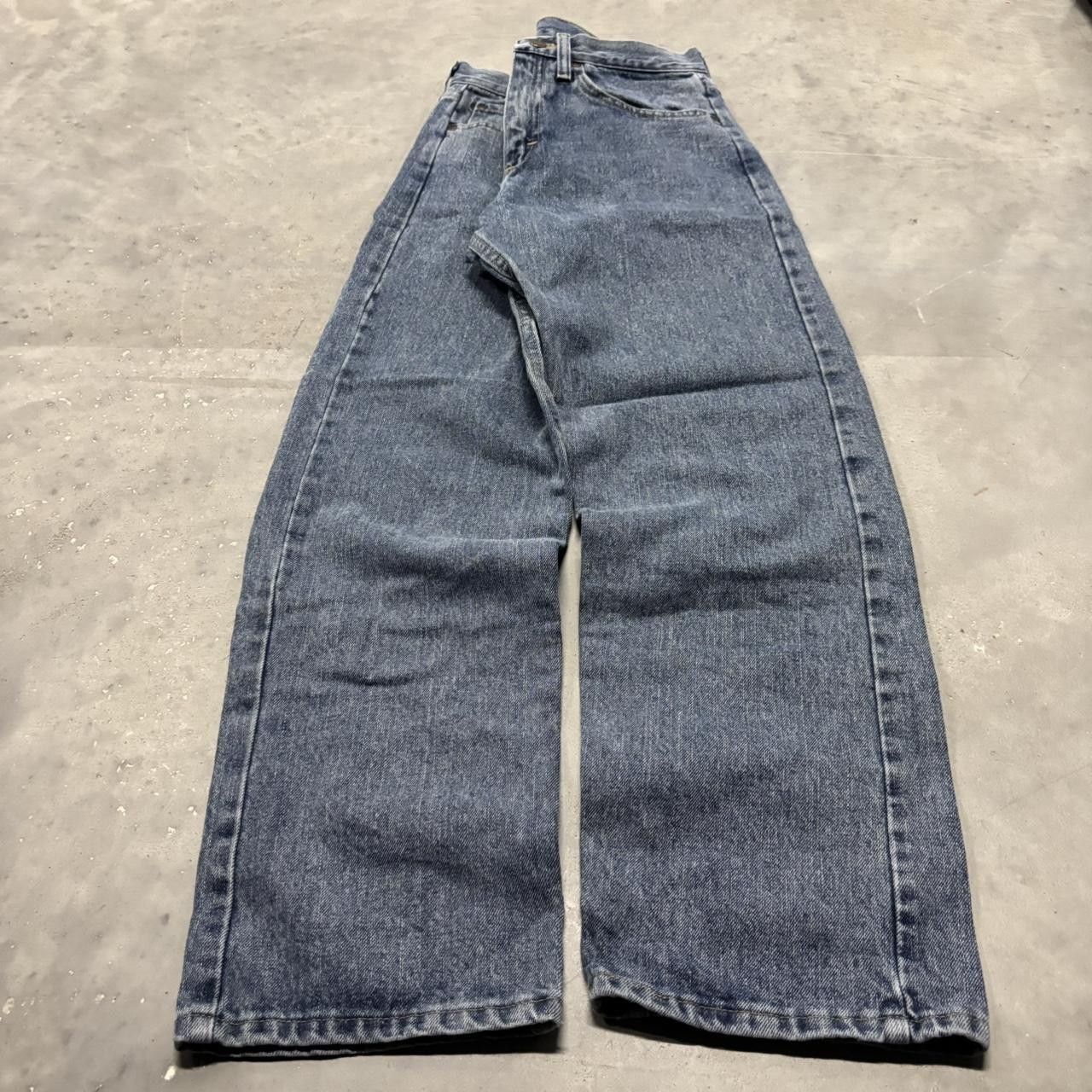 Japanese Brand × Vintage Crazy Vintage Y2K/2000s Grunge Dark Wash Essential Denim Jeans! Size US 29 - 3 Thumbnail