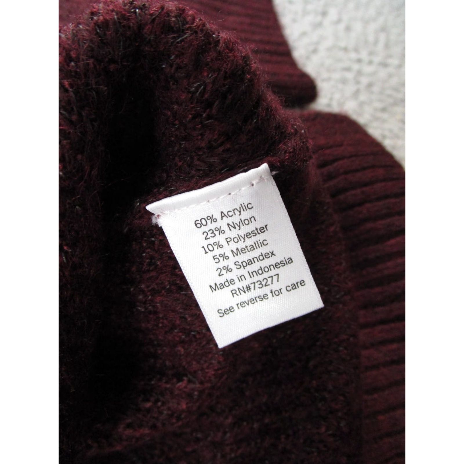 Nine West Nine West Women's Pullover Sweater XL Red Maroon Knit casual fall winter spring pullover Mens? Size XL / US 12-14 / IT 48-50 - 4 Thumbnail