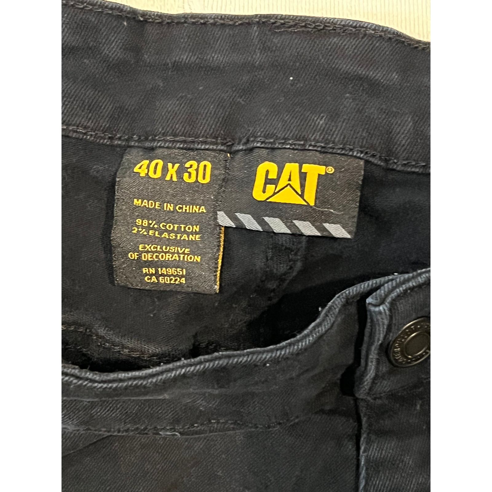 Caterpillar Caterpillar Black Cargo Carpenter Work Jeans Mens 40x30 Size US 40 / EU 56 - 3 Thumbnail