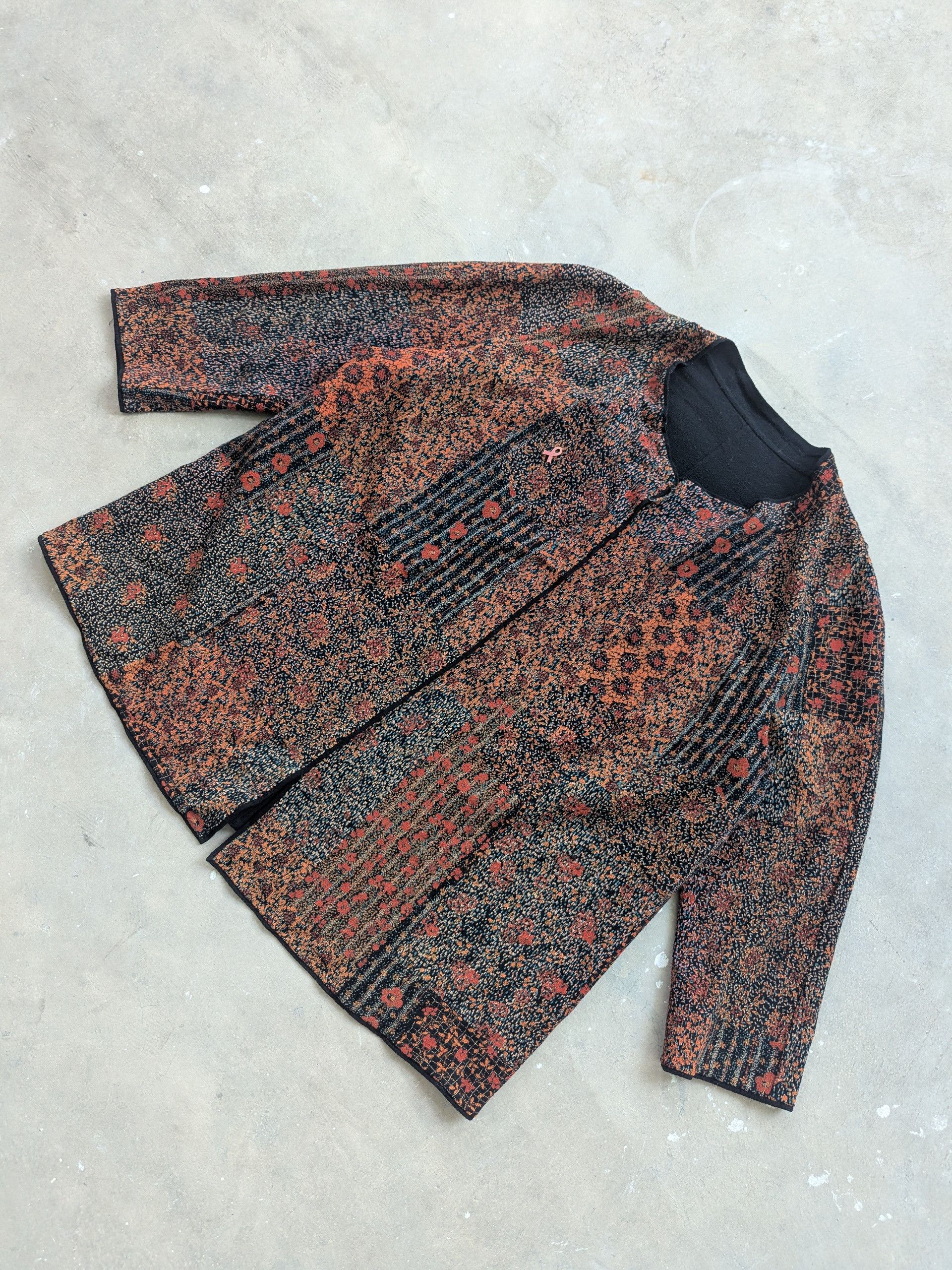 Japanese Brand × Vintage 🇯🇵 Vintage Cardigan Jacket Art Motif Size M / US 6-8 / IT 42-44 - 2 Thumbnail
