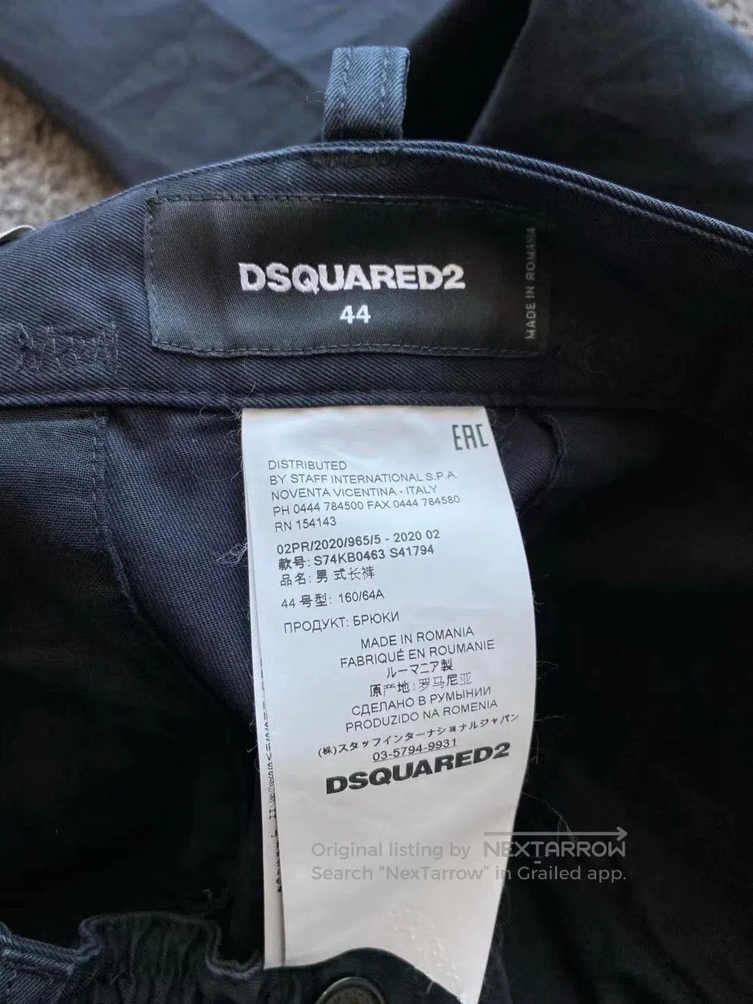 Dsquared2 New Dsquared2 Black Casual Pants 2020. Size US 26 / EU 42 - 7 Thumbnail