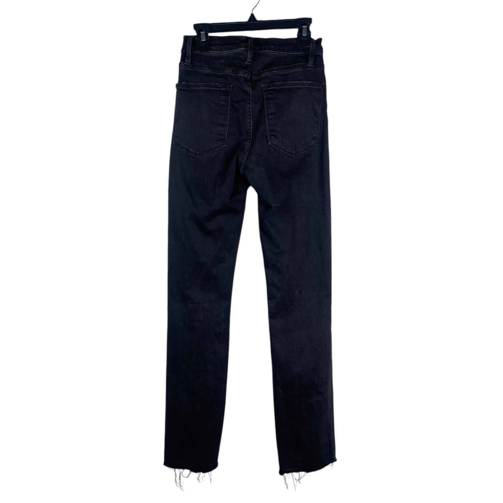 Frame FRAME Denim Le High Straight Molony Black Jeans SZ 25 Size 25" / US 0 / IT 36 - 5 Thumbnail