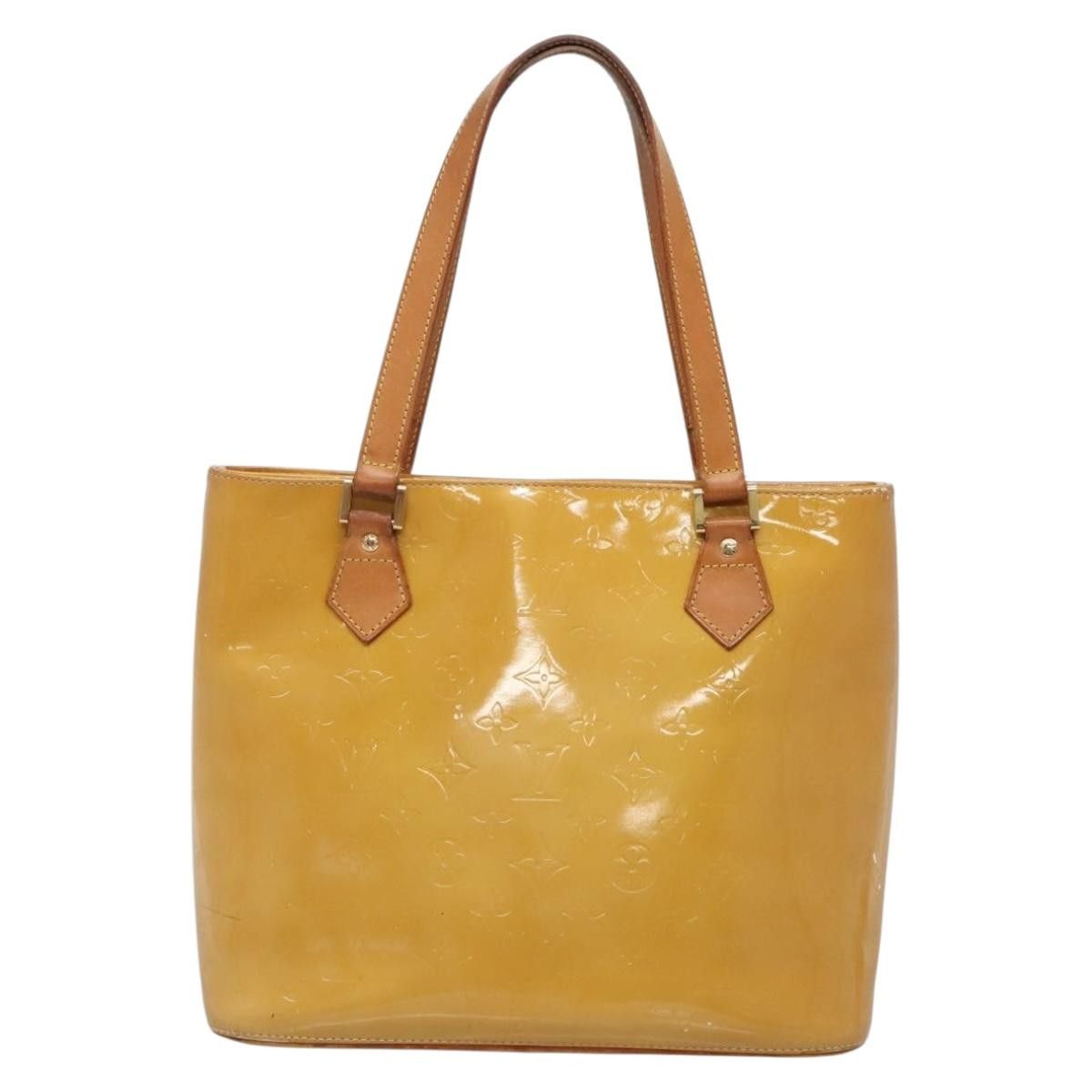 Louis Vuitton LOUIS VUITTON Monogram Vernis Houston Hand Bag Beige M91004 Size ONE SIZE - 3 Thumbnail