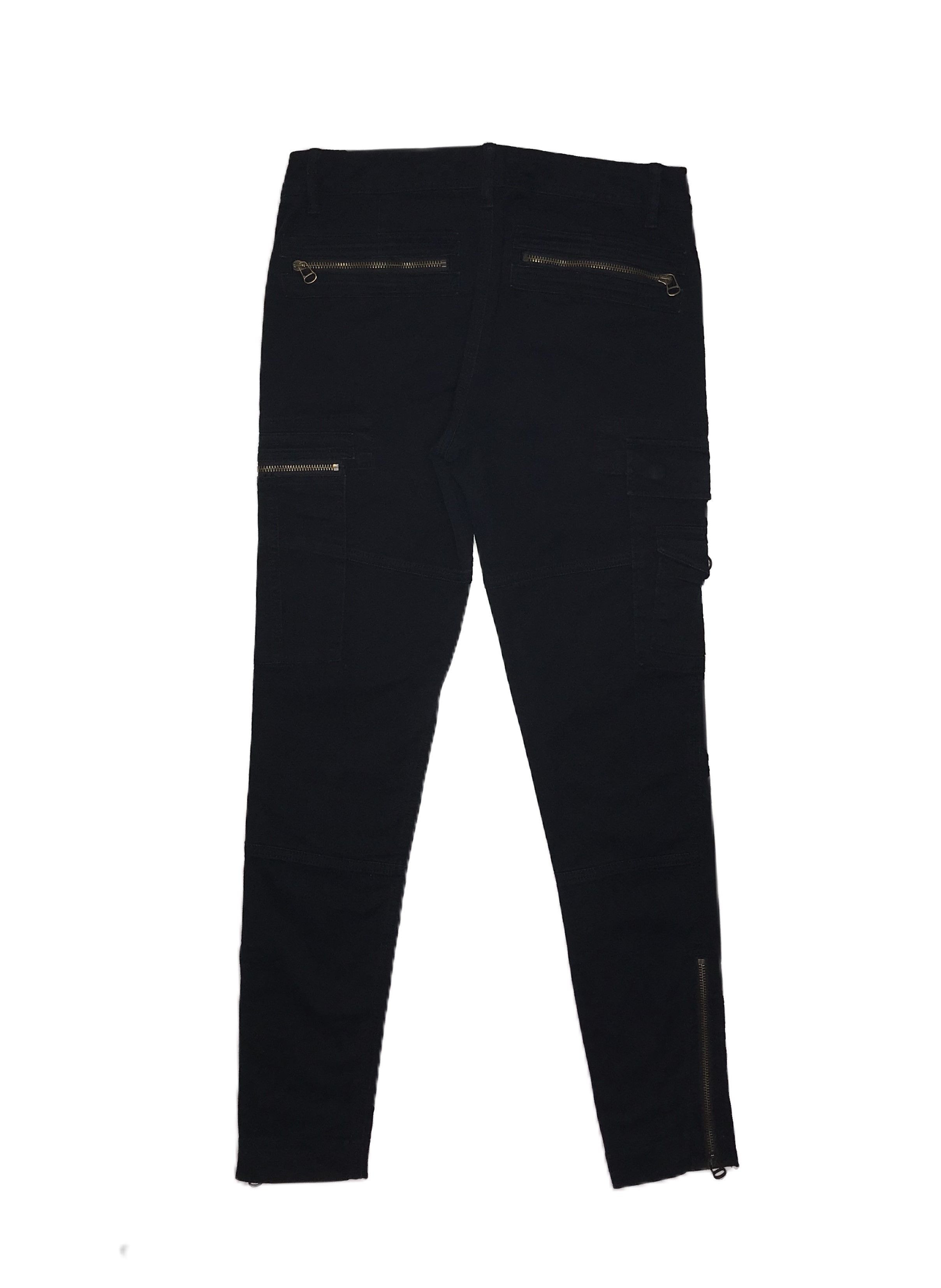Polo Ralph Lauren Polo Ralph Lauren Womens Zipper Cargo Pants Black Skinny Size 28" / US 6 / IT 42 - 2 Thumbnail