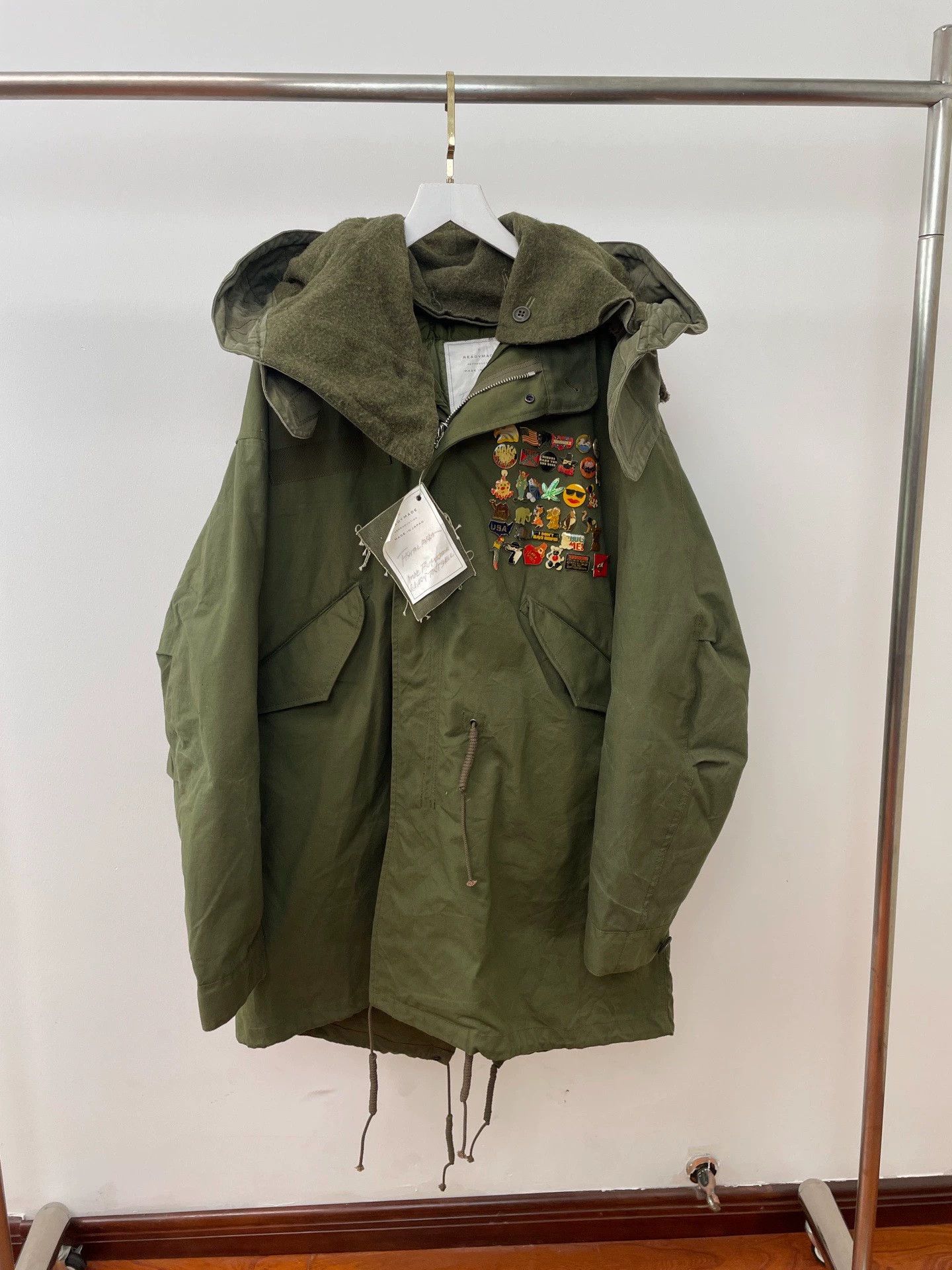 READYMADE Readymade Long Fish-Tail Olive Green 30+ Badges Military Size US S / EU 44-46 / 1 - 1 Thumbnail