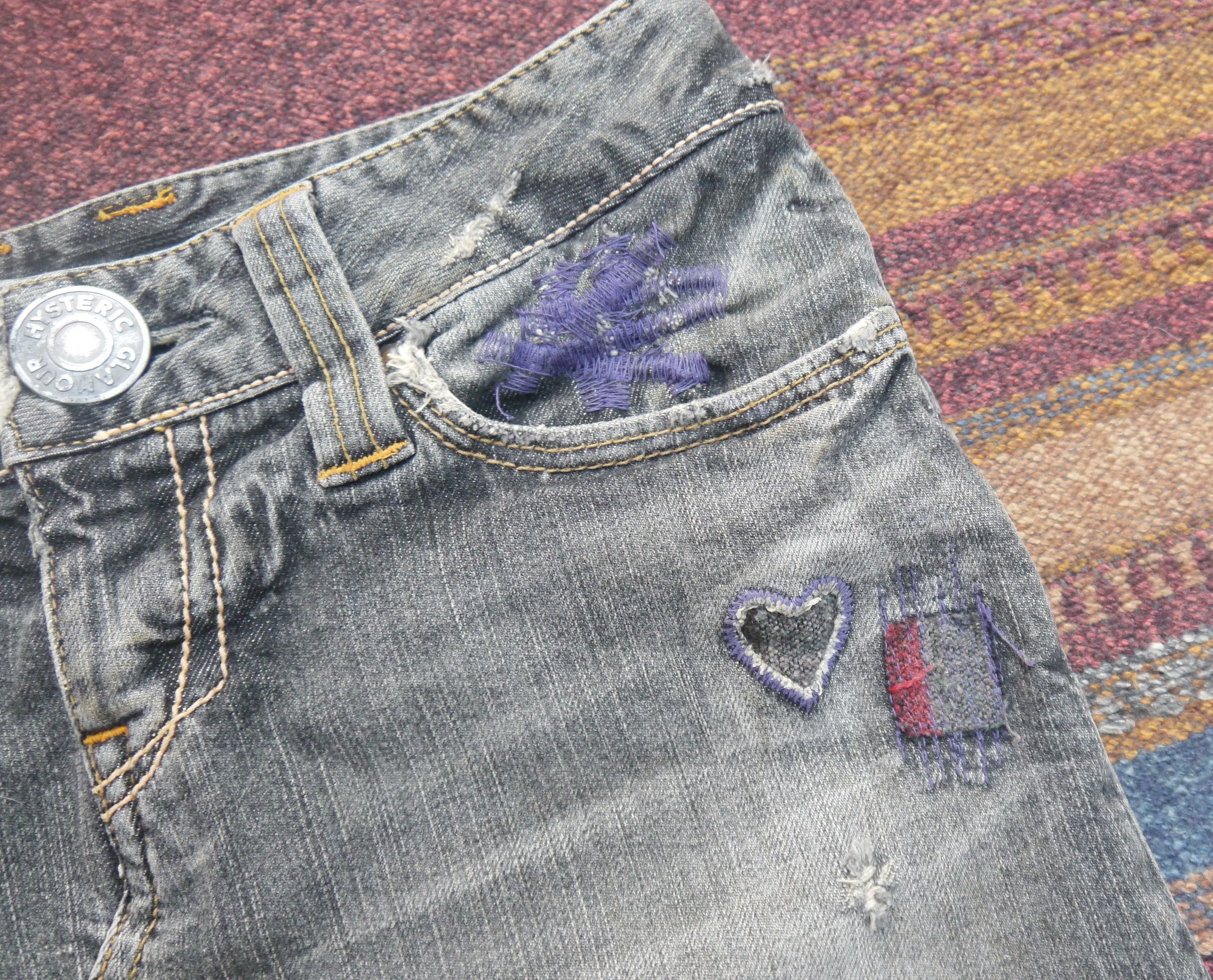 Hysteric Glamour (SK98) Hysteric Glamour Japan Black Washed Denim Skirt XS Size 27" / US 4 / IT 40 - 7 Thumbnail