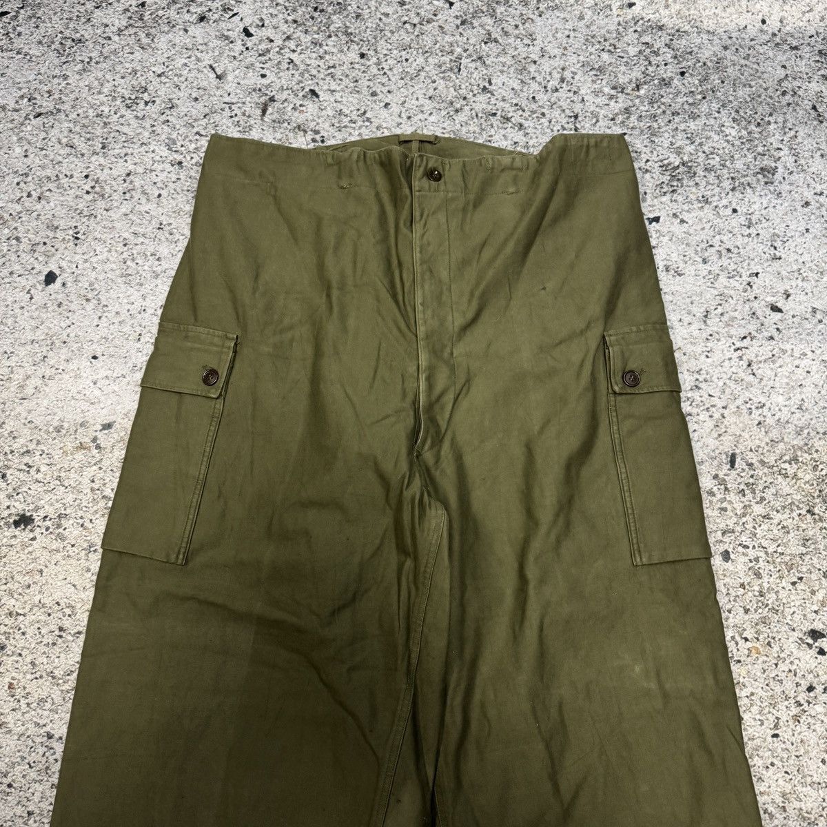 Vintage 60s Dutch Army Heavyweight Wide Leg Canvas Cargo Pants Size US 40 / EU 56 - 11 Thumbnail