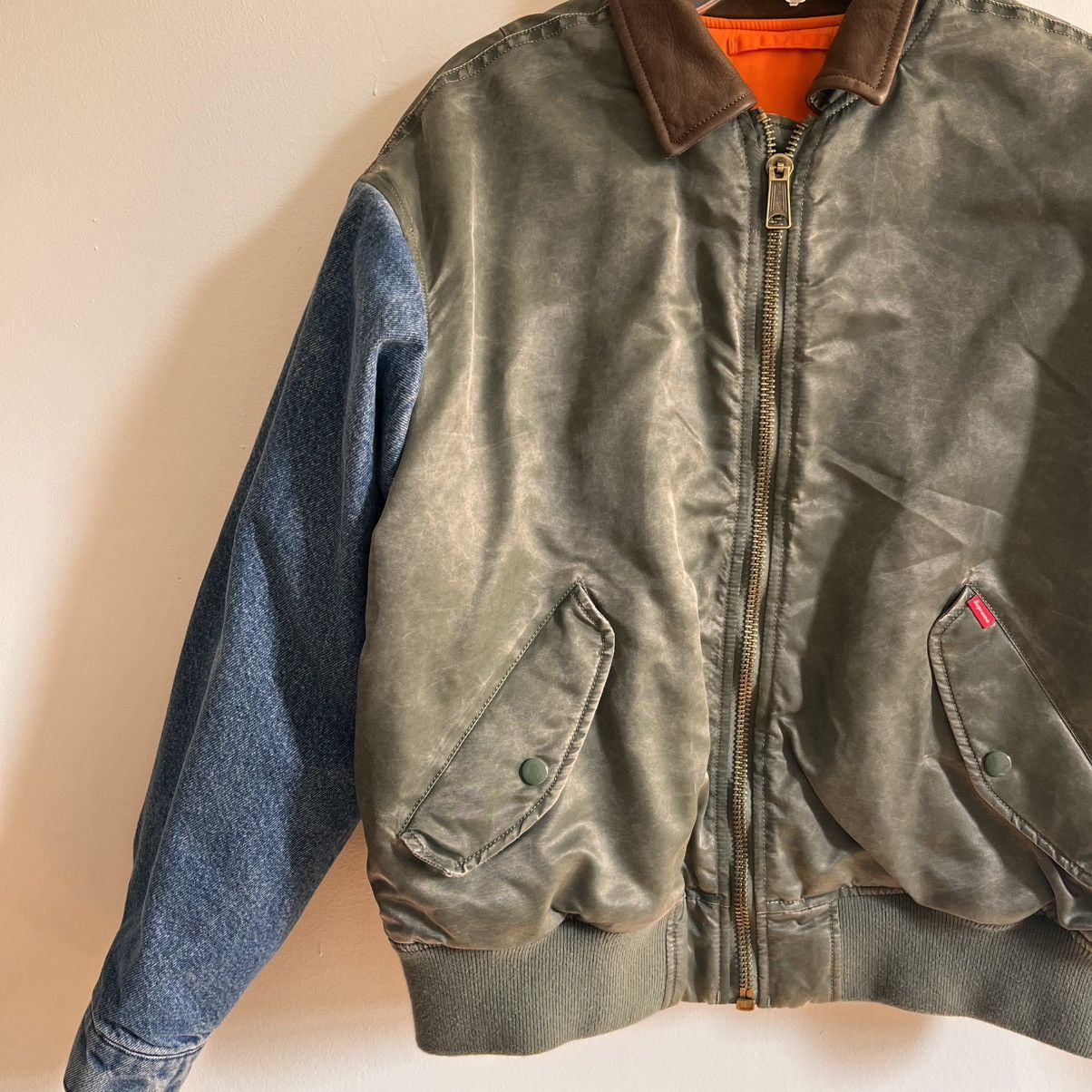 Supreme Supreme denim sleeve MA-1 Size US S / EU 44-46 / 1 - 4 Thumbnail