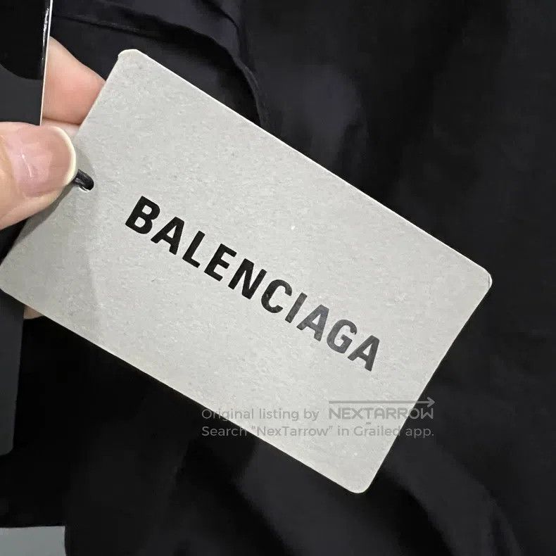 Balenciaga Balenciaga size 39 Black Embroidered Logo Asymmetrical Hoo Size US L / EU 52-54 / 3 - 4 Thumbnail