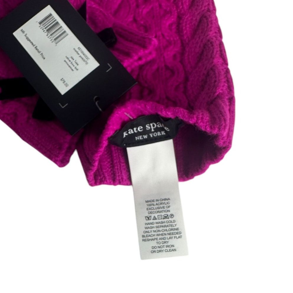 Kate Spade Kate Spade Cable knit Bow Arm Gloves one Size Marker Pink Size ONE SIZE - 6 Thumbnail