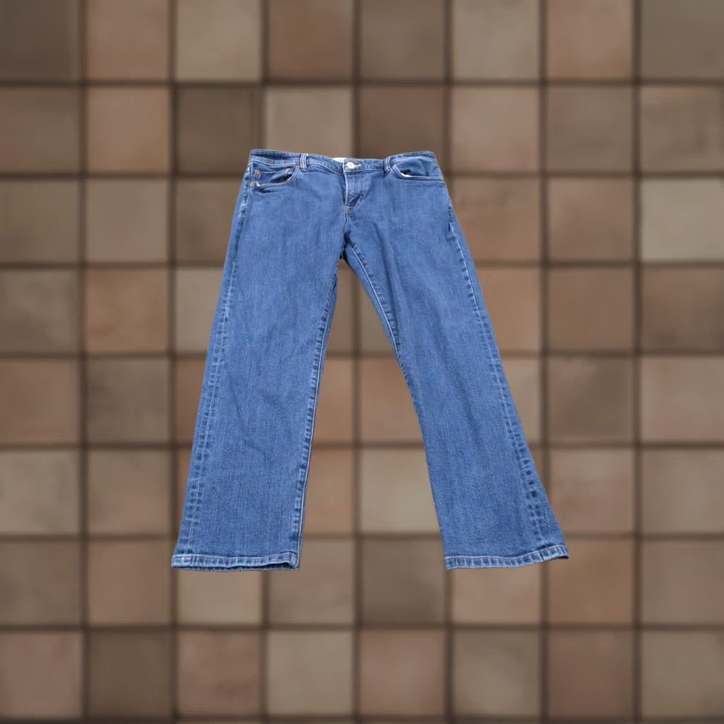 Flint And Tinder Flint and tinder Jeans Main Selling Point Denim Straight 5-Pocket Mens 34x30 Blue Slim Fit Regular Size US 33 - 1 Thumbnail